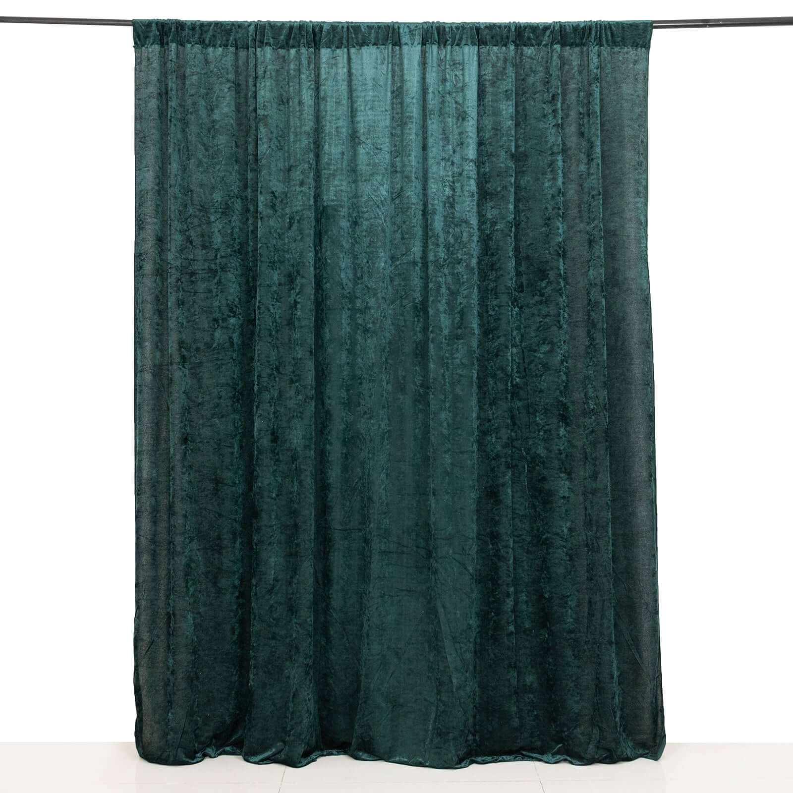 8ftx8ft Hunter Emerald Green Premium Smooth Velvet Event Curtain Drapes, Privacy Backdrop Event Panel with Rod Pocket