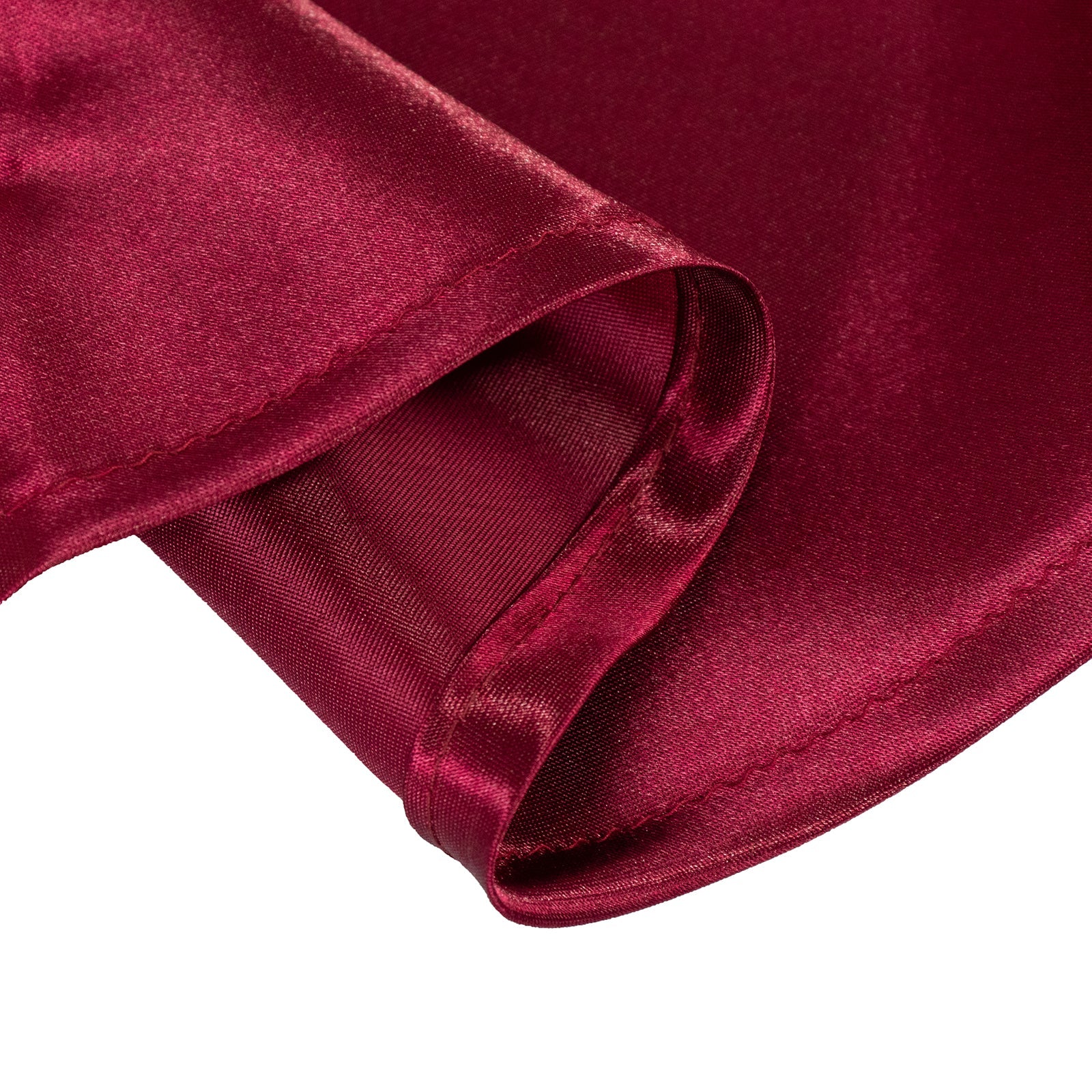 Satin 132 Round Tablecloth Burgundy - Stylish Seamless Table Cover