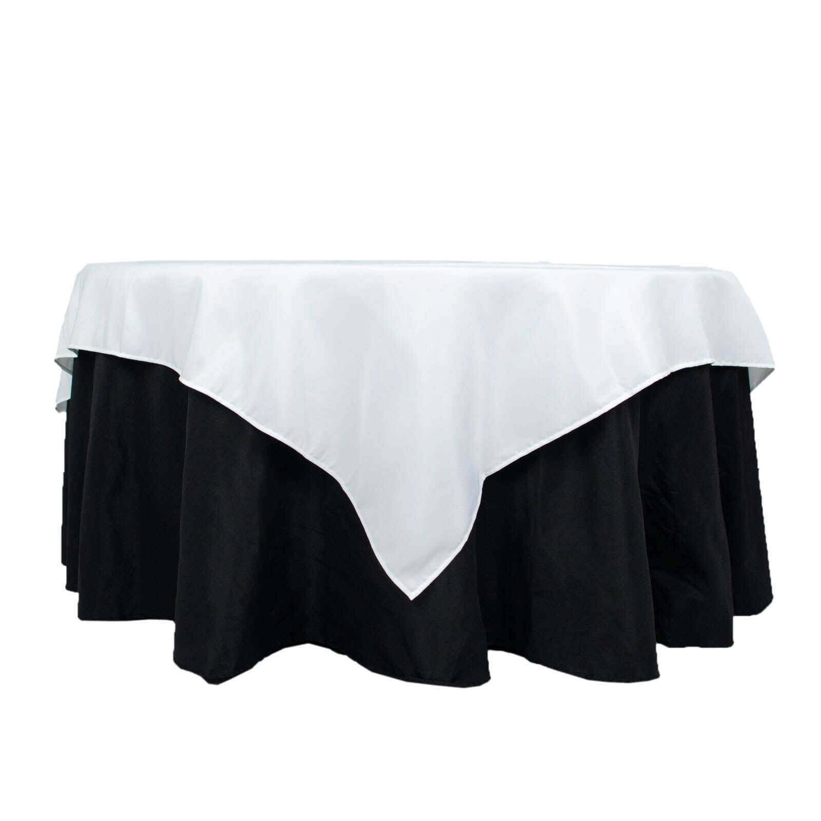 Premium Polyester 70x70 Table Overlay Square Tablecloth White 220GSM Wrinkle-Resistant Table Cover for Stylish Gatherings