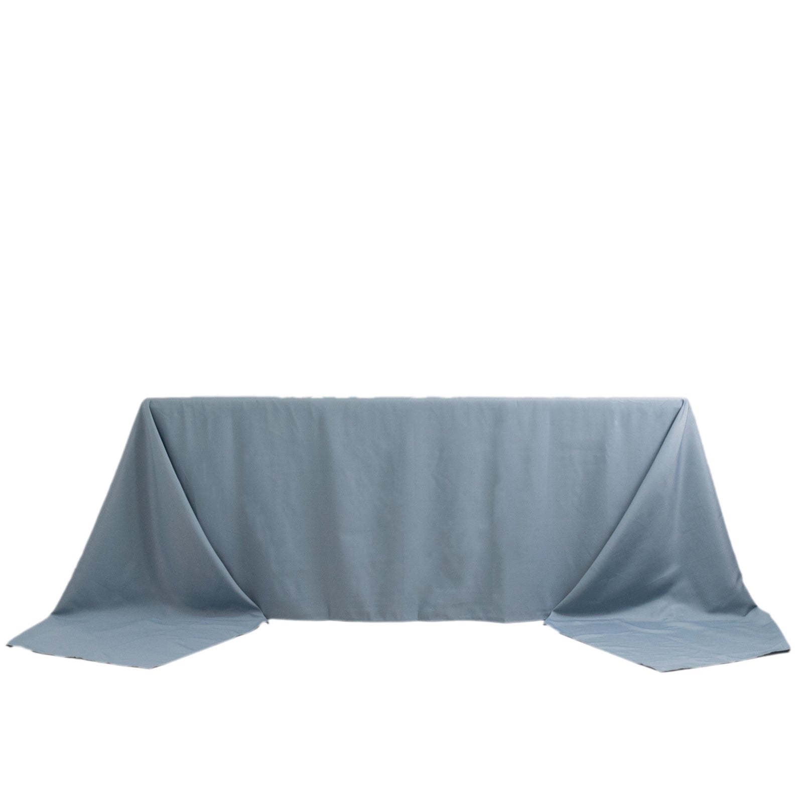 Premium Polyester 90x156 Rectangle Tablecloth Dusty Blue - Seamless 220GSM Stain-Resistant Table Cover