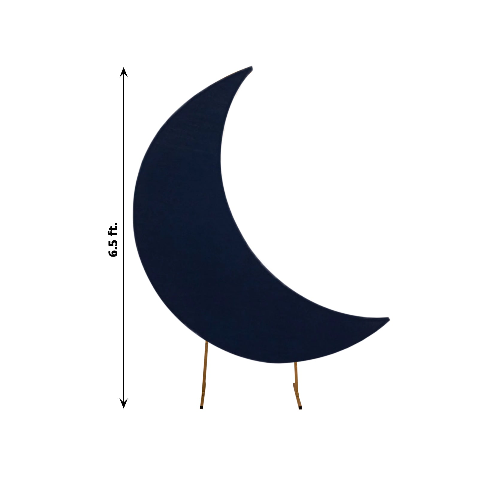 6.5ft Navy Blue Spandex Crescent Moon Chiara Backdrop Stand Cover, Custom Stretch Fitted Wedding Arch Cover