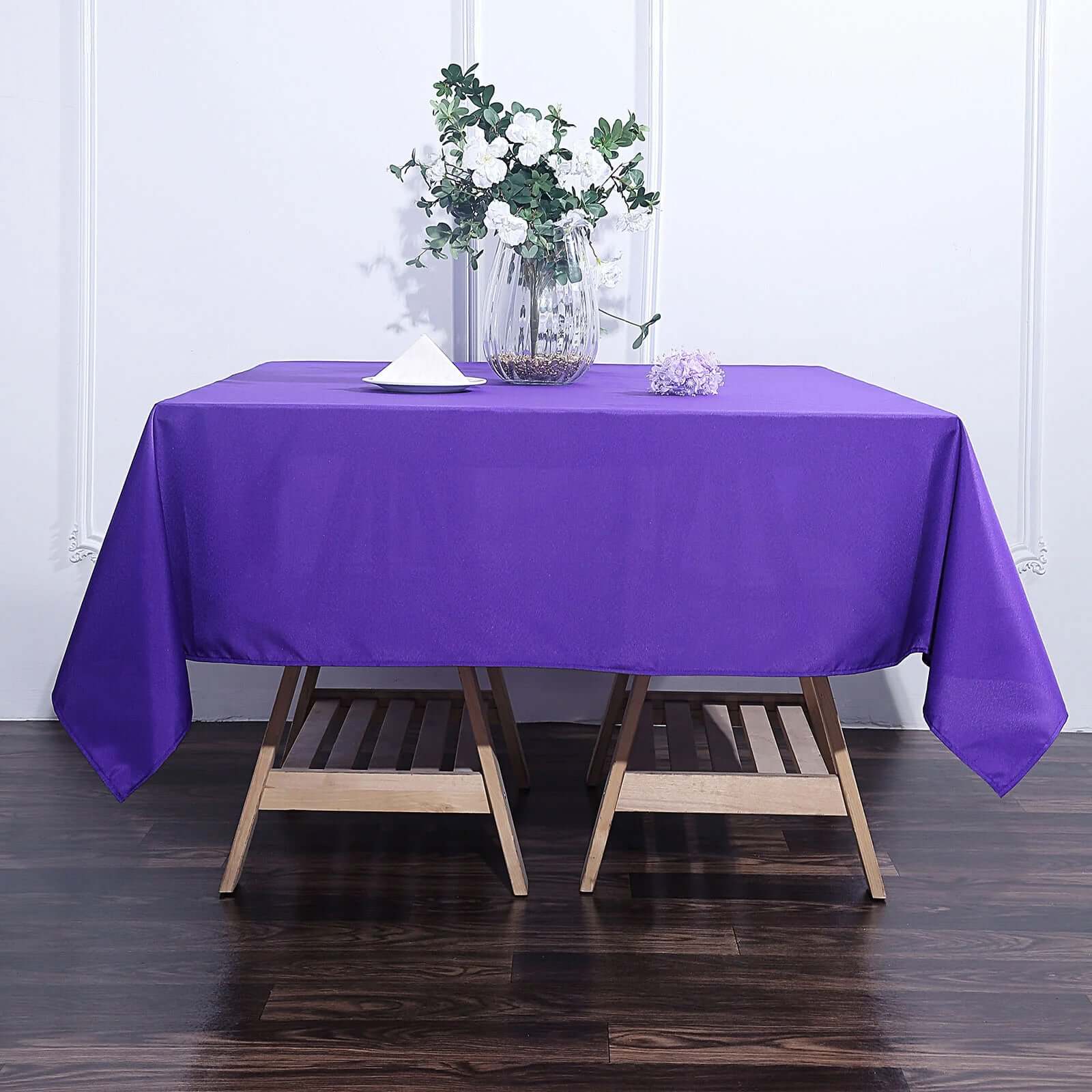 Polyester Square 70x70 Tablecloth Purple - Wrinkle-Resistant & Durable Table Cover
