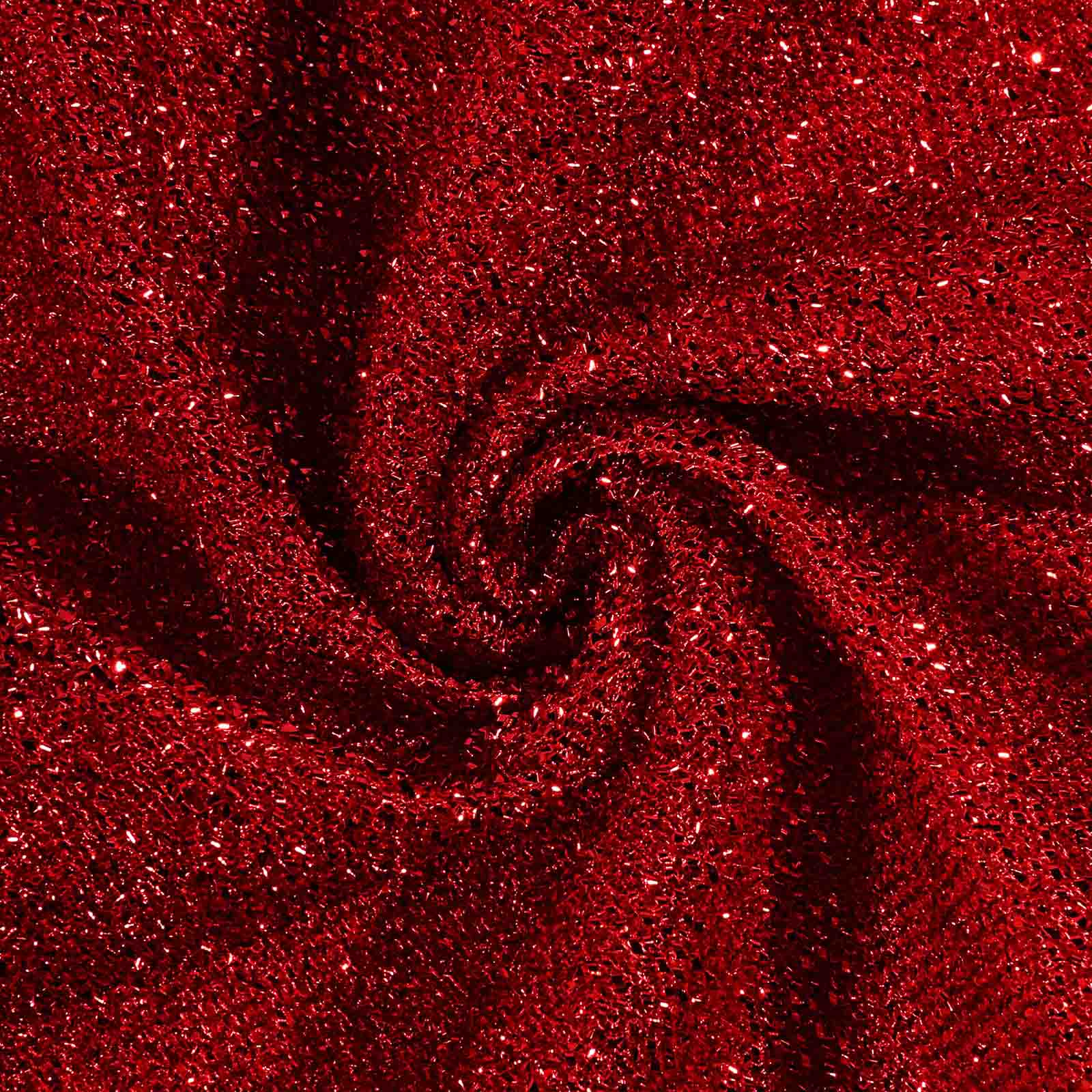 Spandex Chair Cover with Metallic Shimmer Tinsel Back for Banquet Chairs Red - Fitted Slipcover