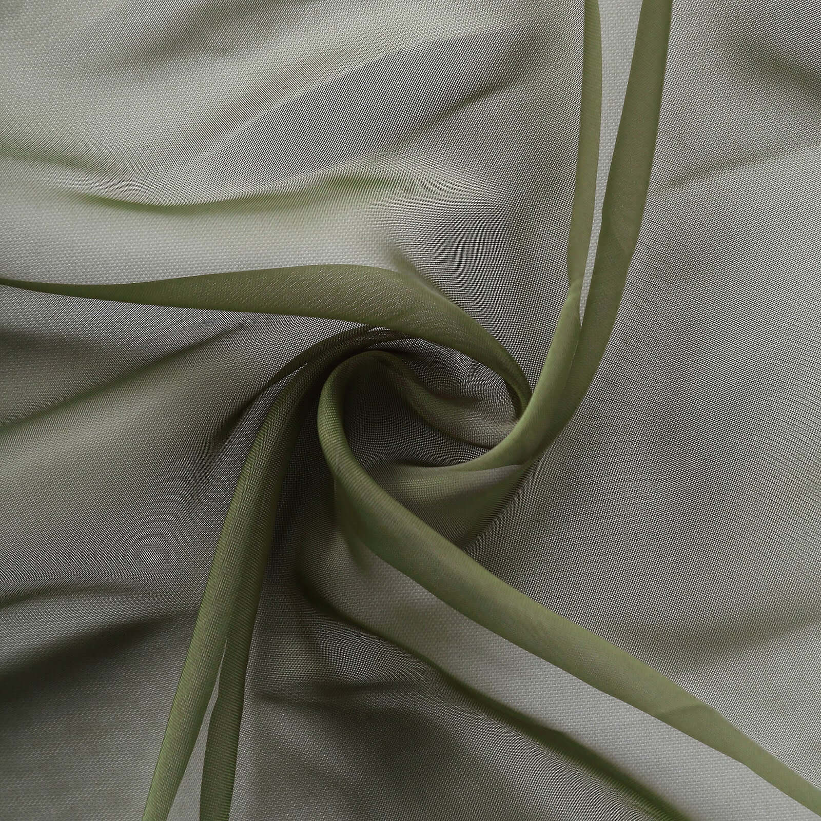 Premium Chiffon 6ft Table Runner Olive Green - Flowy & Lightweight Table Decor