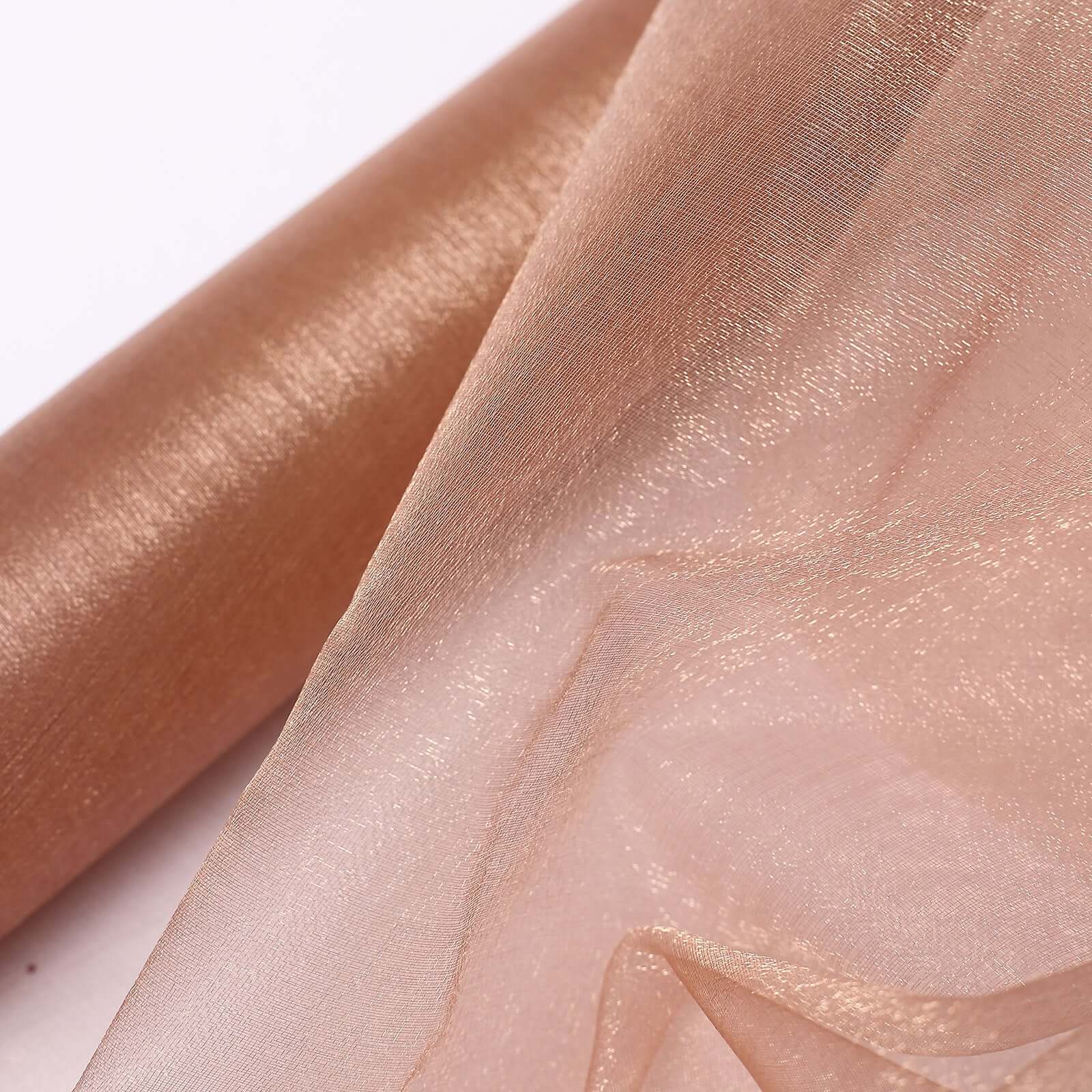 12x10yd Dusty Rose Sheer Chiffon Fabric Bolt, DIY Voile Drapery Roll