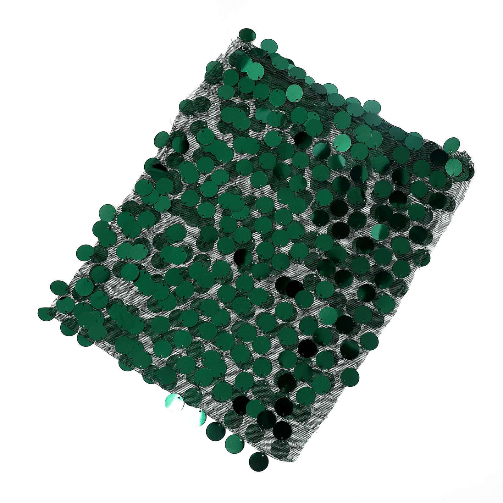 5 Pack Big Payette Sequin 13x10 Chair Sash Bands Hunter Emerald Green - Stylish Glittering Decor for Weddings & Gatherings