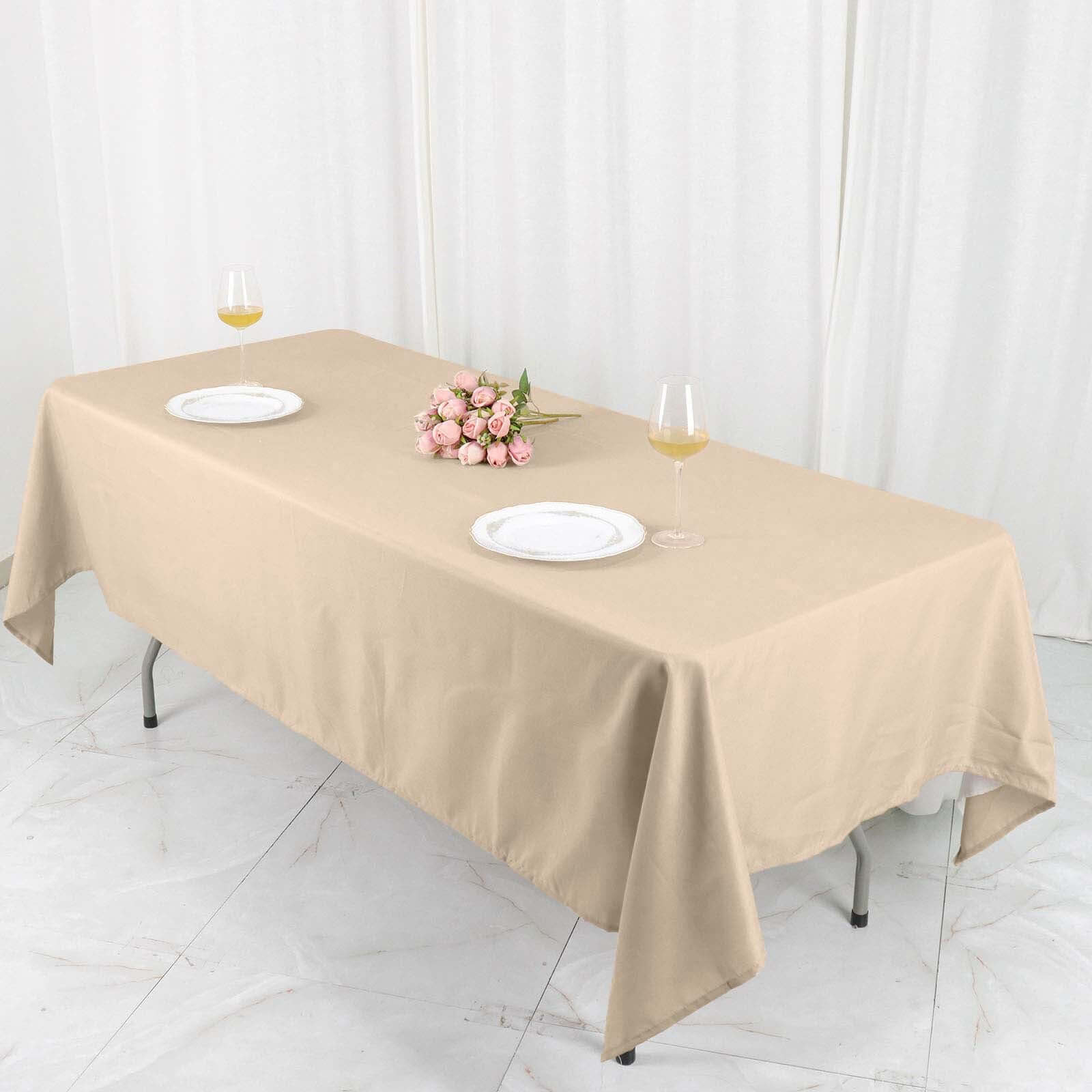 Polyester 60x102 Rectangle Tablecloth Nude - Durable and Stylish Table Cover