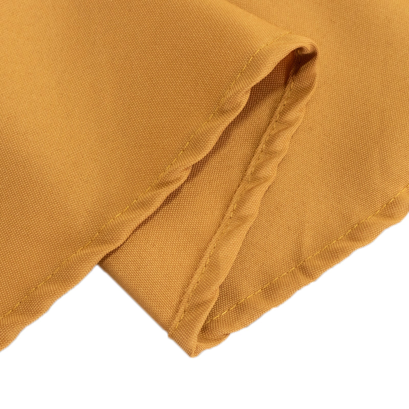 Premium Polyester 90 Round Tablecloth Gold - Stain and Wrinkle-Resistant 220GSM Table Cover for Weddings & Event Decor