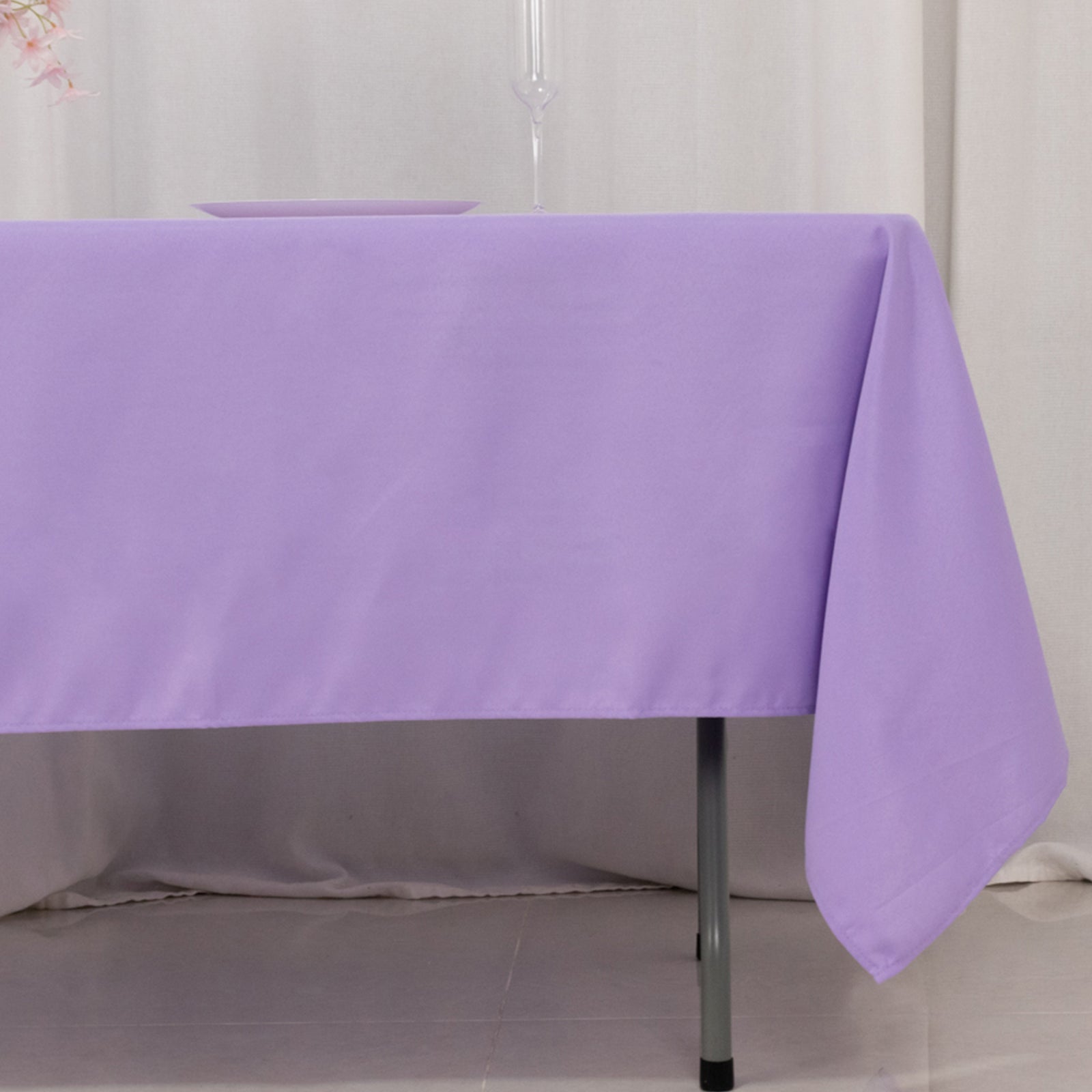 Premium Polyester 60x102 Rectangle Tablecloth Lavender Lilac - Durable 220GSM Wrinkle-Resistant Table Cover