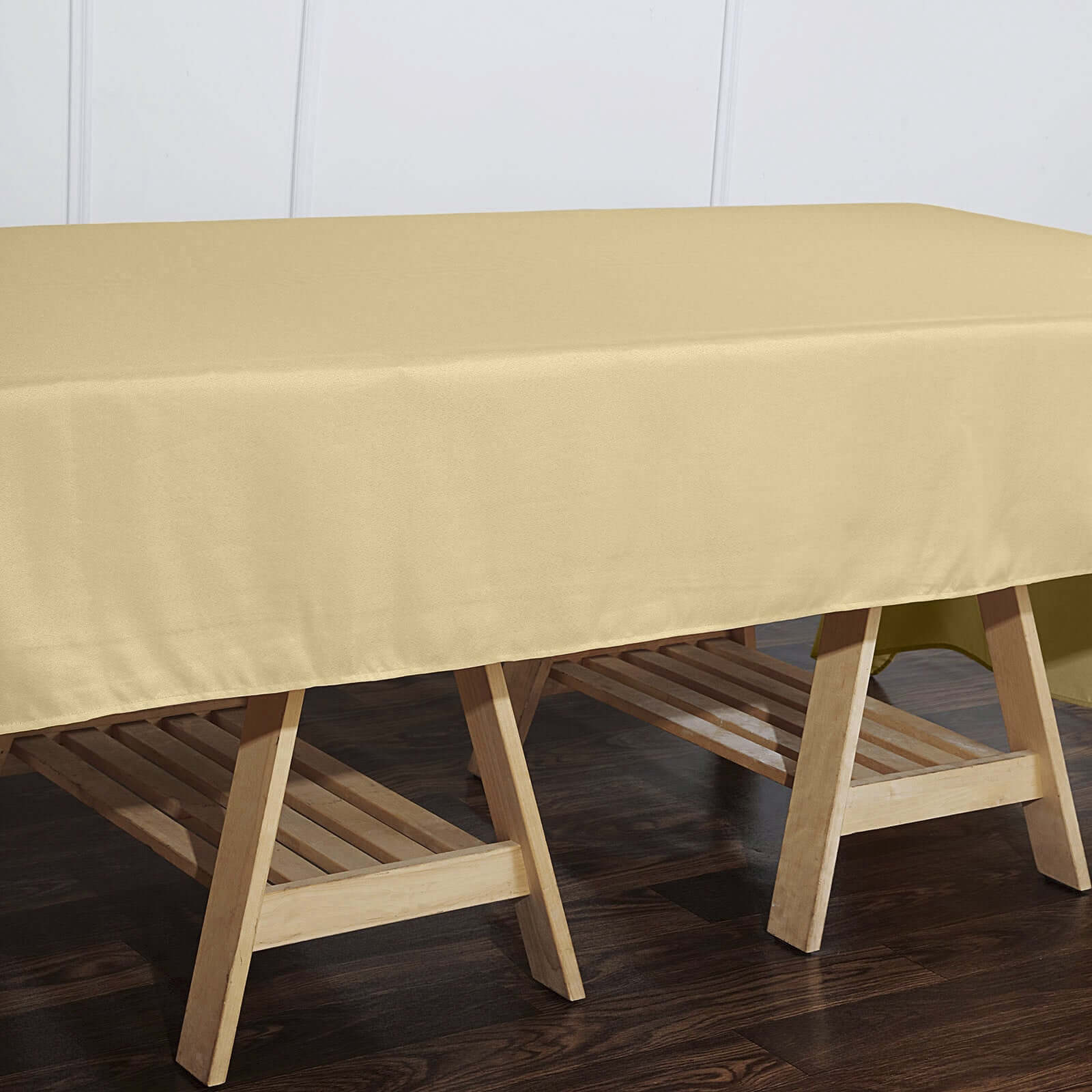 Polyester 60x126 Rectangle Tablecloth Champagne - Wrinkle-Resistant Table Cover