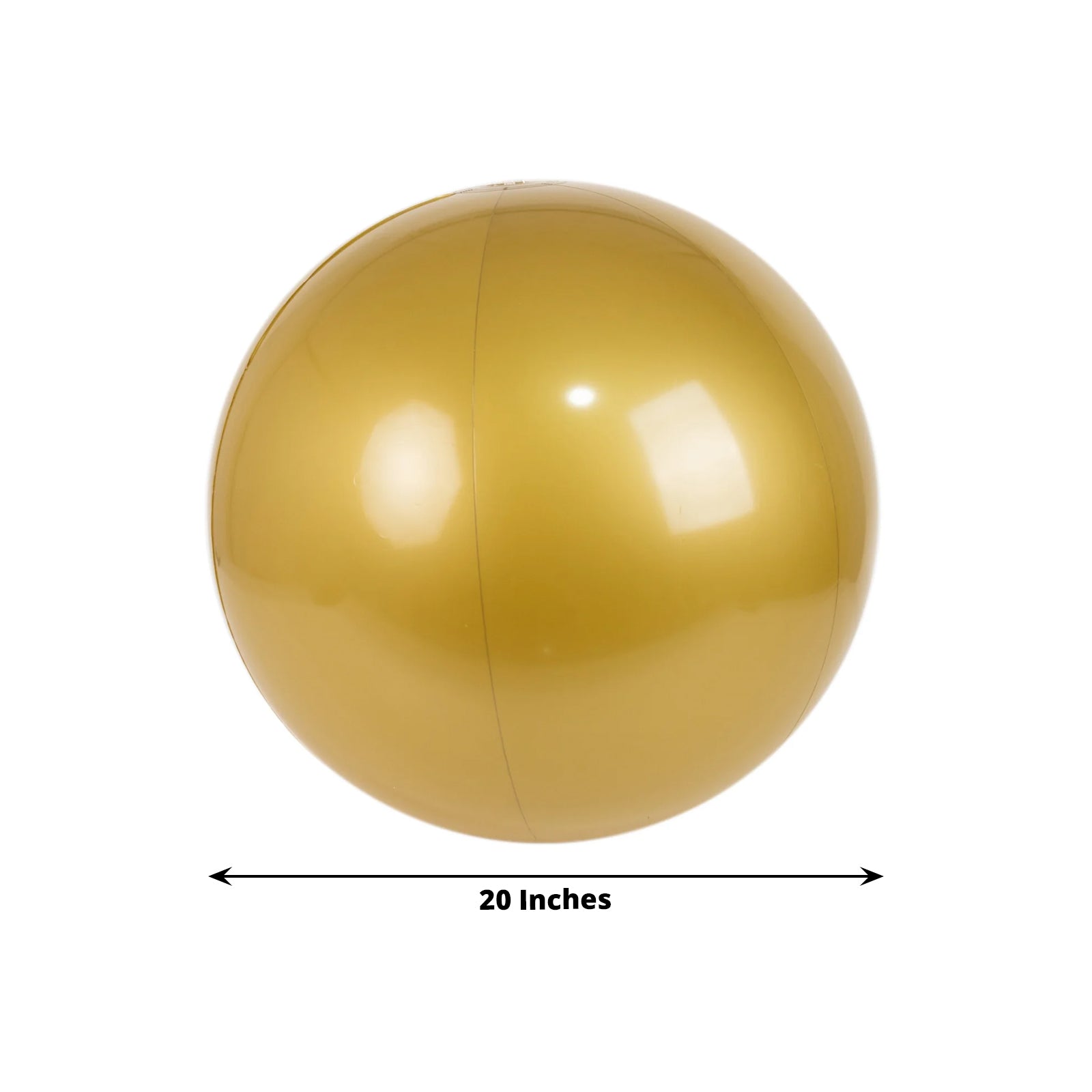 2 Pack 20 Inflatable Gold Decorative Balls - Round Vinyl Pool and Party Balls, Lightweight & Fun