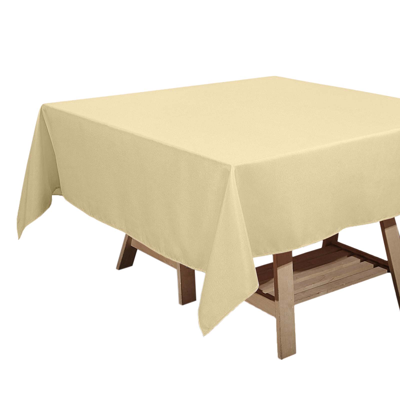 Polyester Square 70x70 Tablecloth Champagne - Wrinkle-Resistant & Durable Table Cover