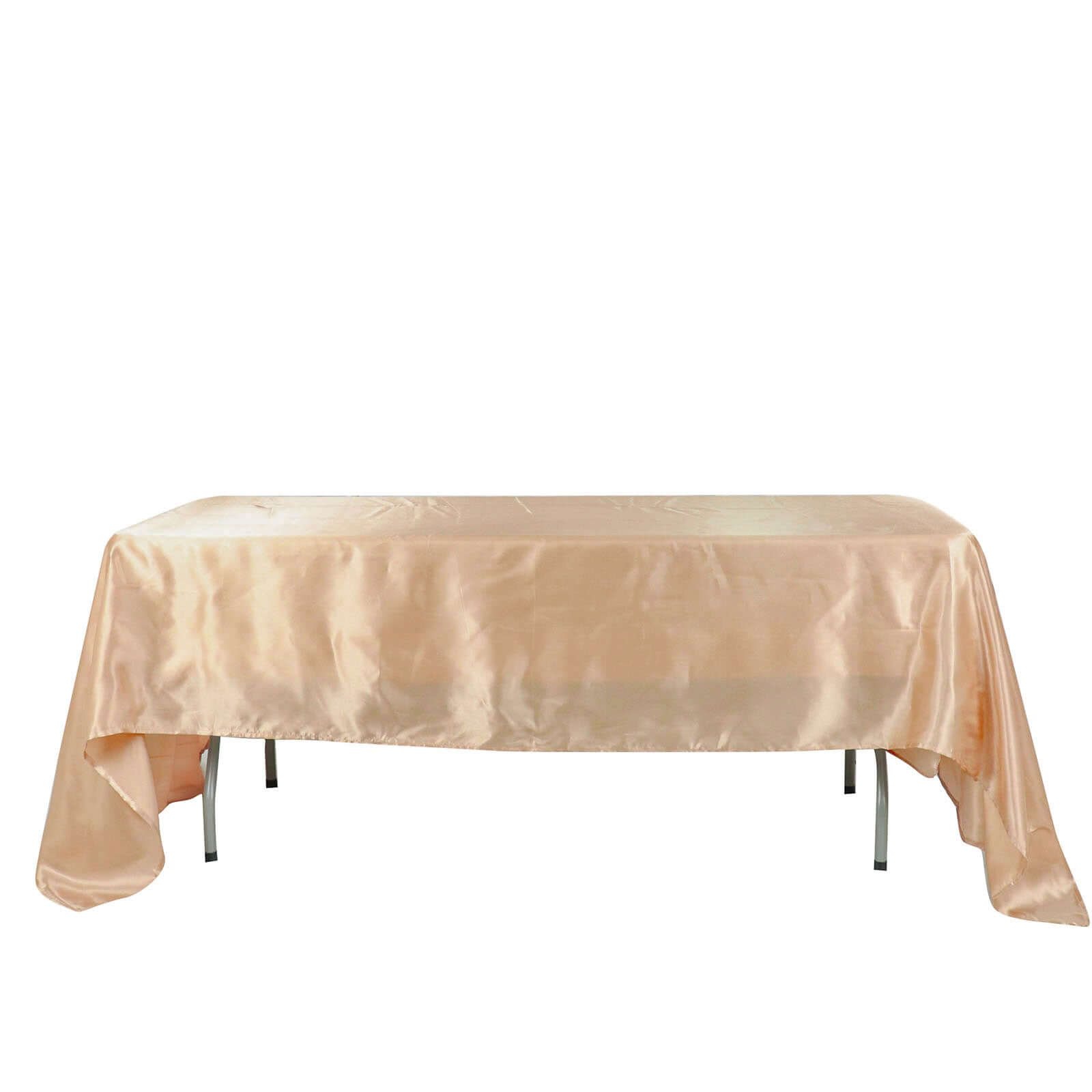 Satin Rectangular 60x126 Tablecloth Nude - Smooth and Lustrous Table Cover