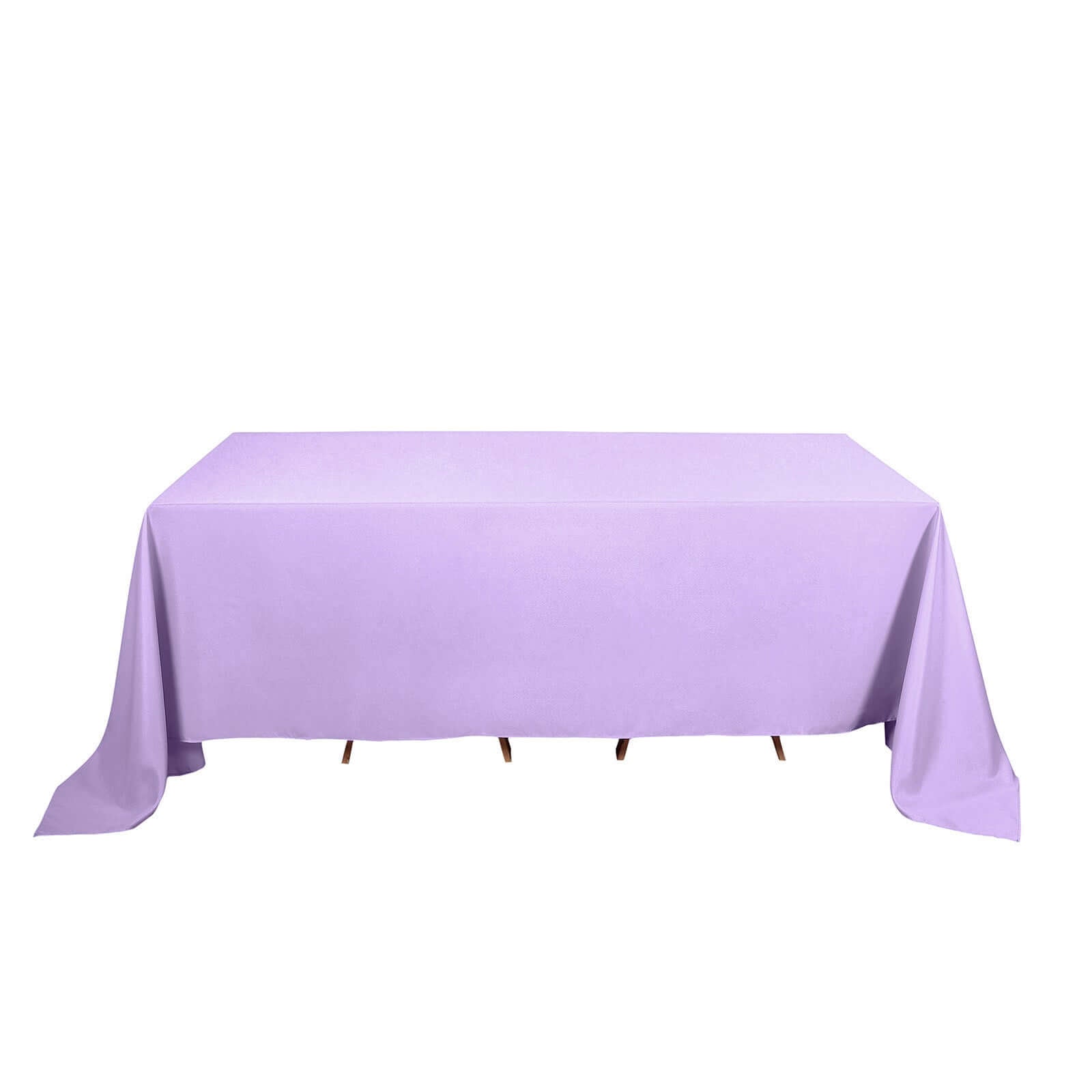 Polyester 90x132 Rectangle Tablecloth Lavender Lilac - Seamless Wrinkle-Resistant Table Cover