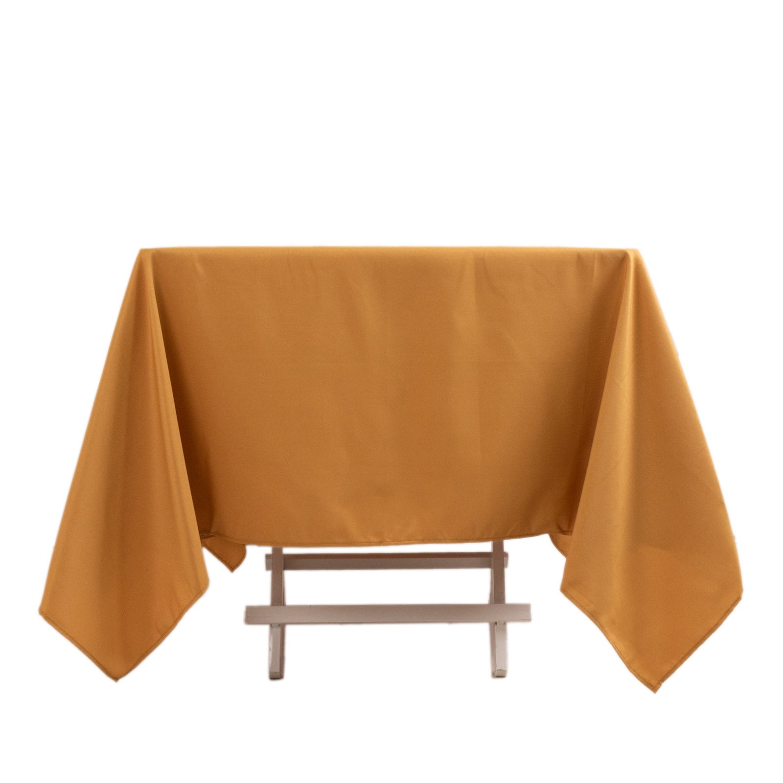 Premium Polyester Square Tablecloth 70x70 Gold 220GSM Wrinkle-Resistant Table Cover for Stylish Gatherings