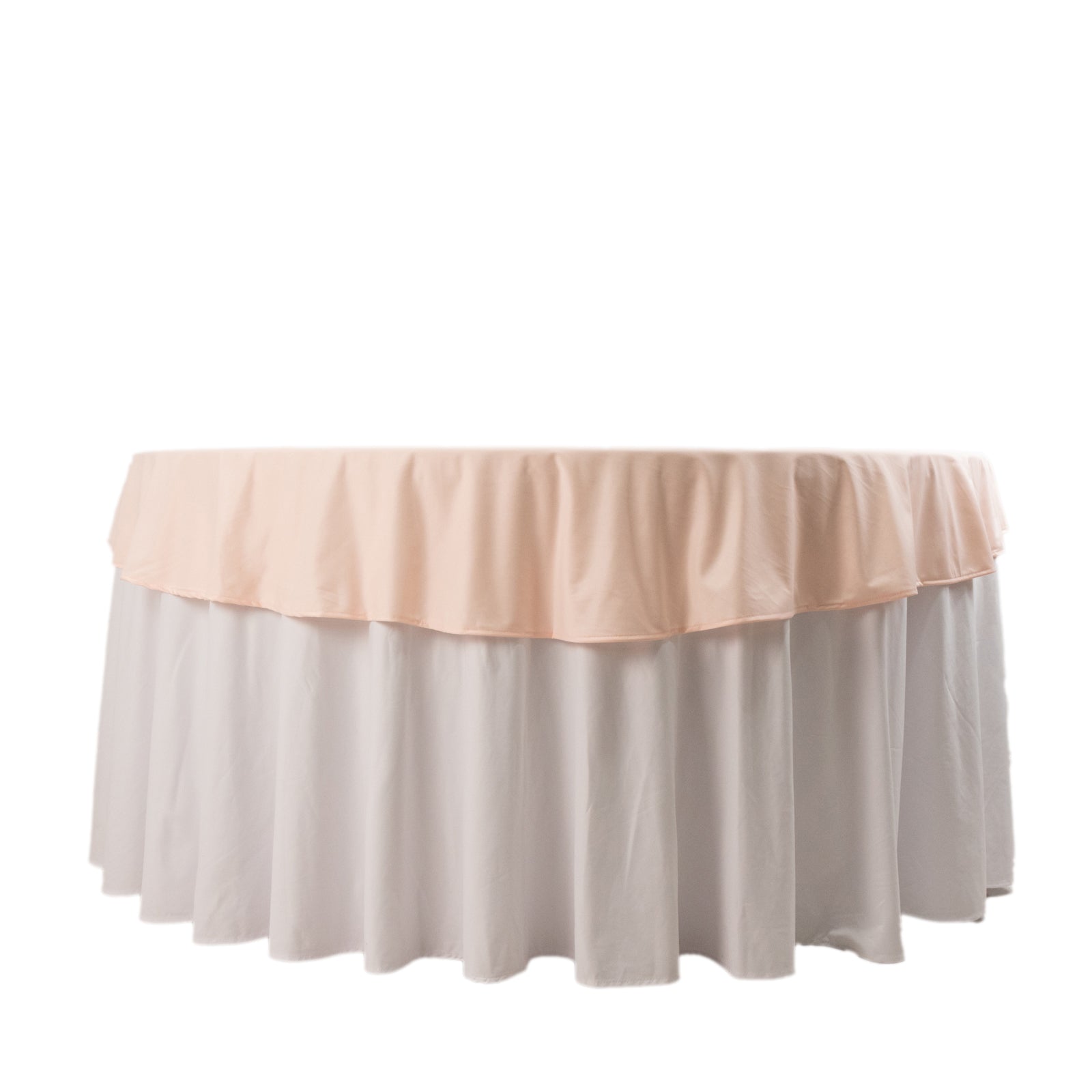 Premium Scuba Round 70 Tablecloth Blush - Wrinkle Free & Stain Resistant Table Cover