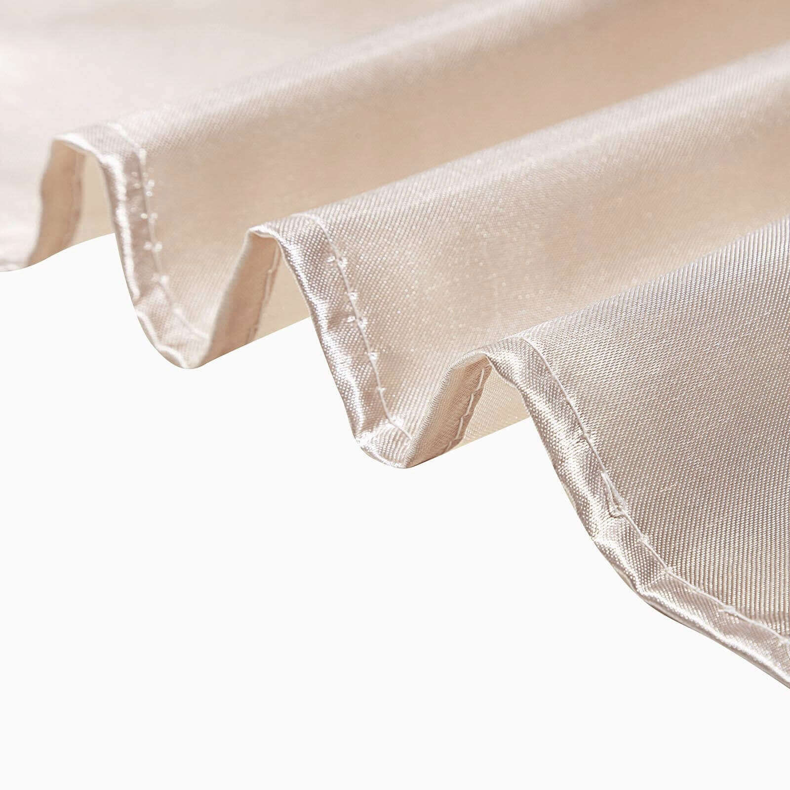 Satin Rectangular 60x126 Tablecloth Beige - Smooth and Lustrous Table Cover