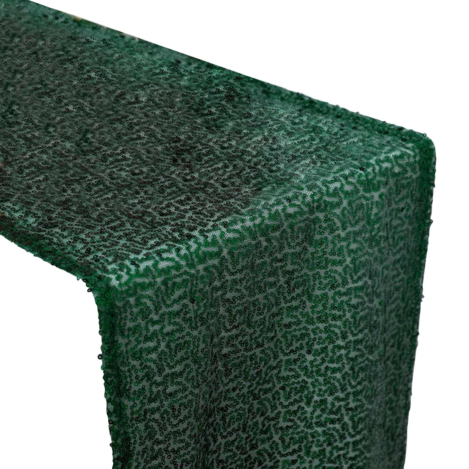 Sequin 12x108 Table Runner Hunter Emerald Green - Glittering Design