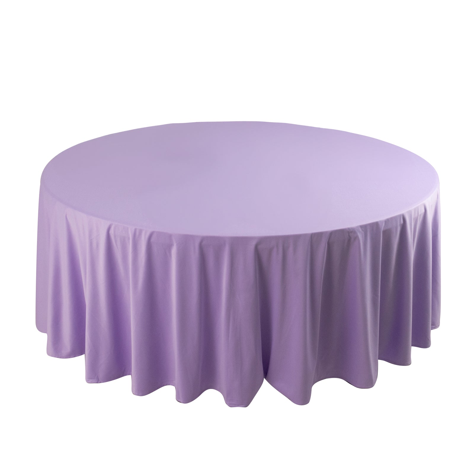 Premium Scuba Round 108 Tablecloth Lavender Lilac - Wrinkle Free & Stain Resistant Table Cover