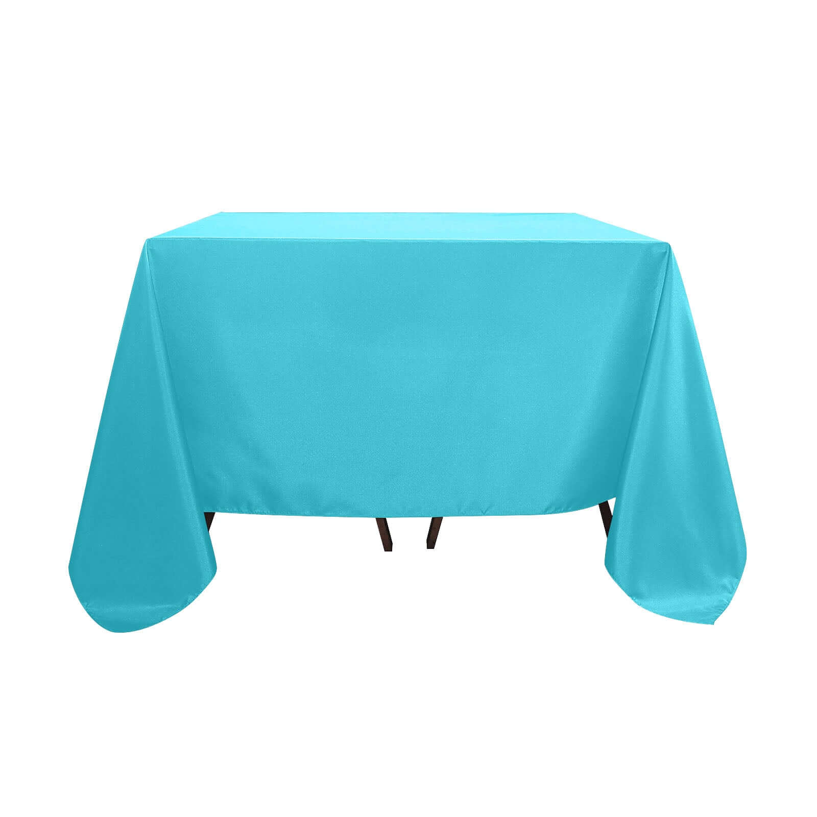 Polyester Square 90x90 Tablecloth Turquoise - Wrinkle-Resistant & Durable Table Cover