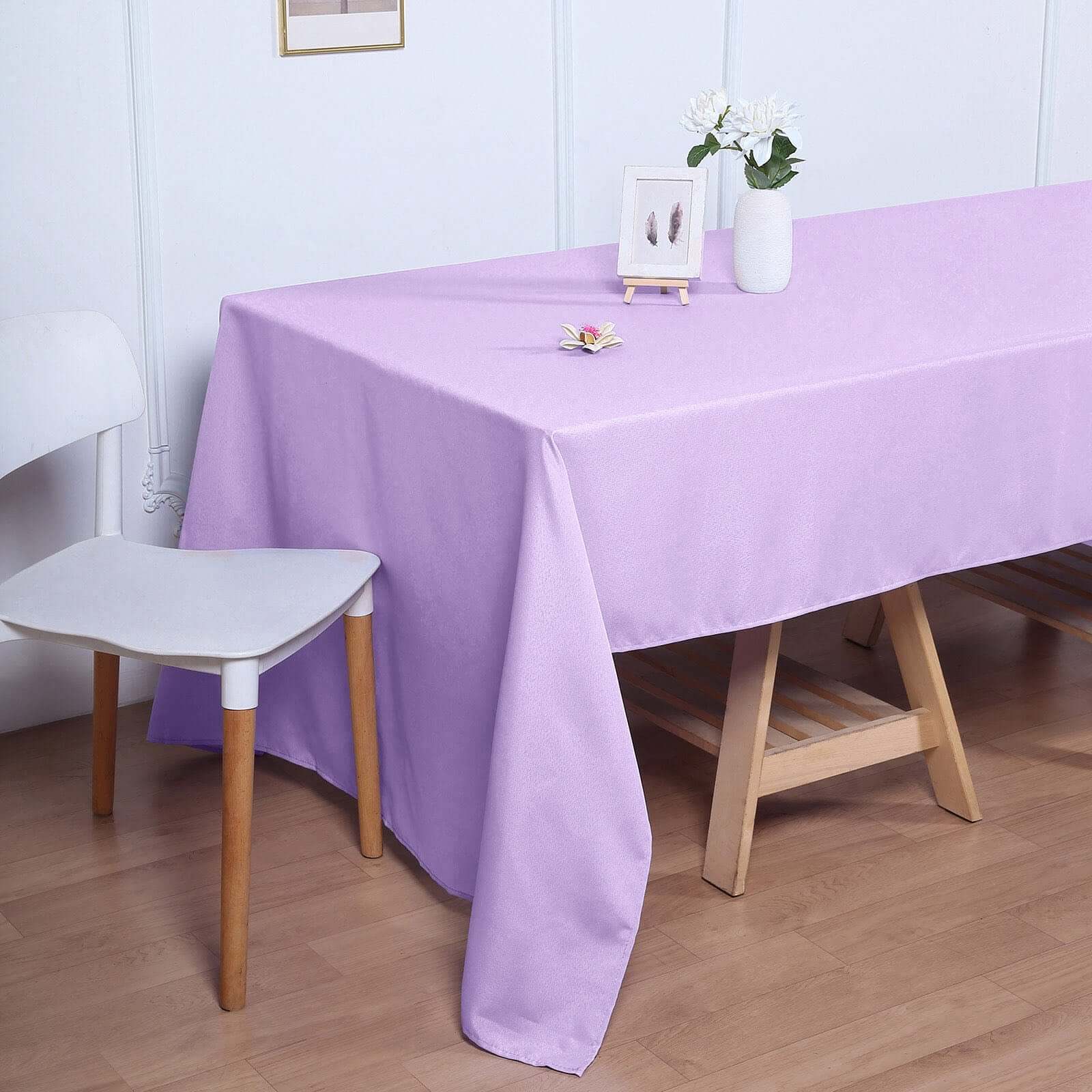Polyester 60x126 Rectangle Tablecloth Lavender Lilac - Wrinkle-Resistant Table Cover