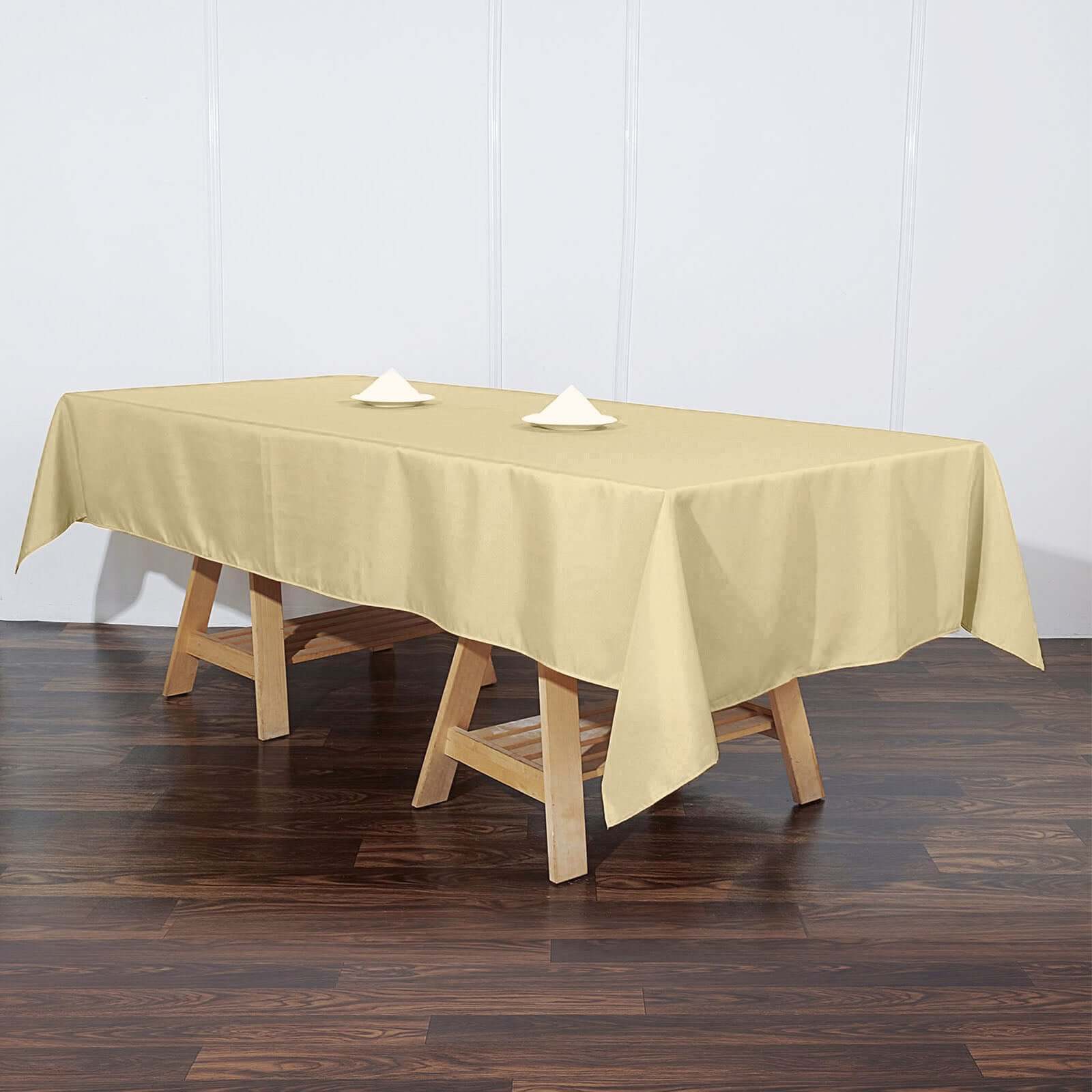 Polyester 60x102 Rectangle Tablecloth Champagne - Durable and Stylish Table Cover