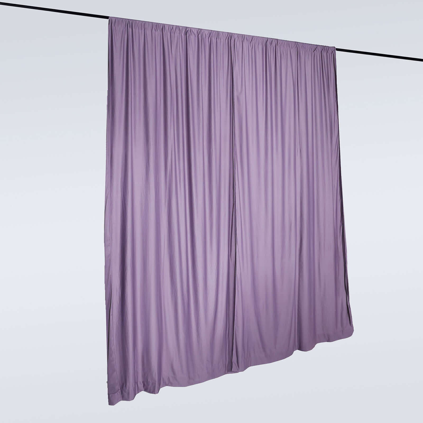 2 Pack Violet Amethyst Scuba Polyester Event Curtain Drapes, Durable Flame Resistant Backdrop Event Panels Wrinkle Free with Rod Pockets - 10ftx10ft