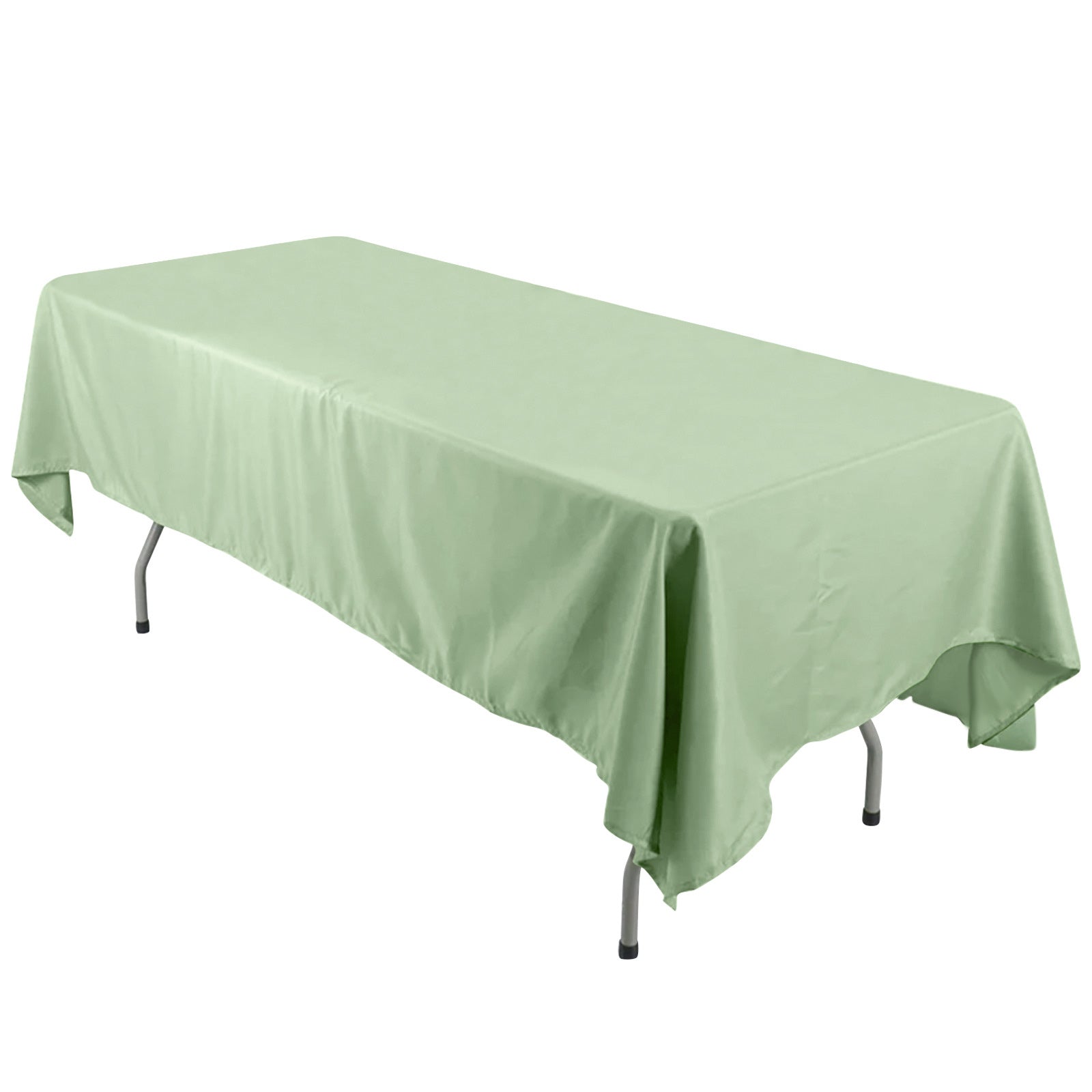 Polyester 60x126 Rectangle Tablecloth Sage Green - Wrinkle-Resistant Table Cover