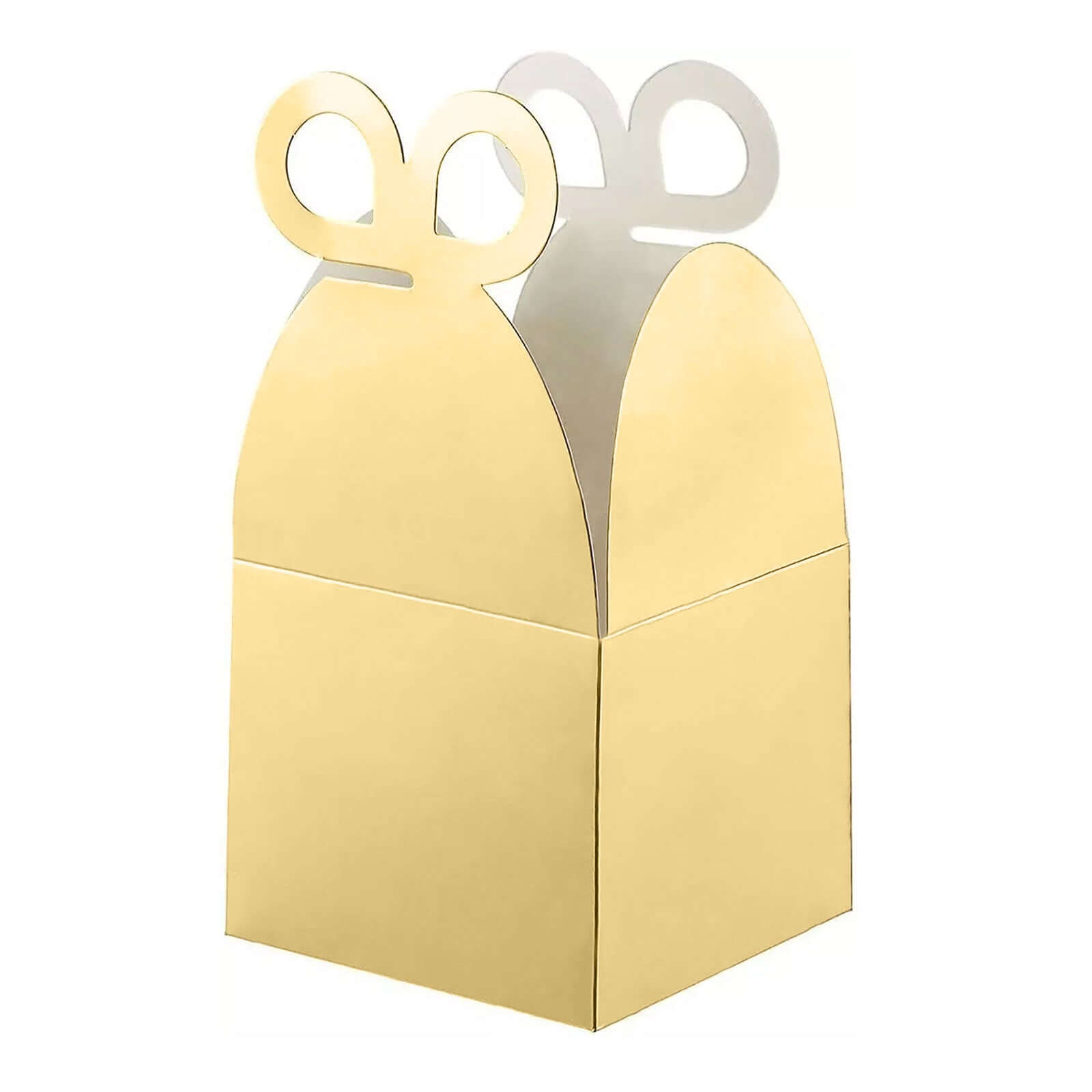 25 Pack Metallic Gold Foil Butterfly Top Premium Party Favor Boxes, Cardstock Candy Gift Boxes - 250 GSM