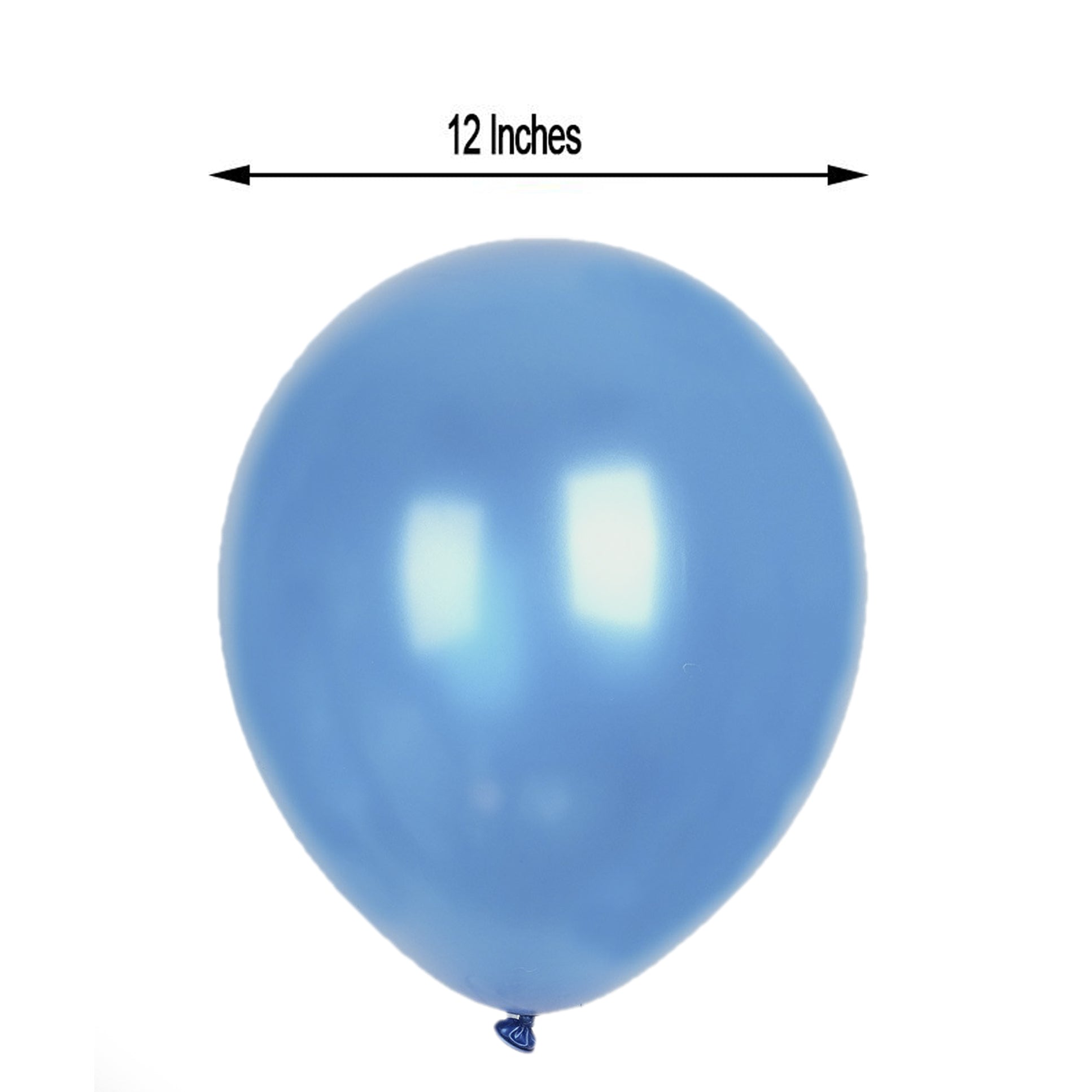 25 Pack 12 Shiny Pearl Blue Latex Helium, Air or Water Balloons