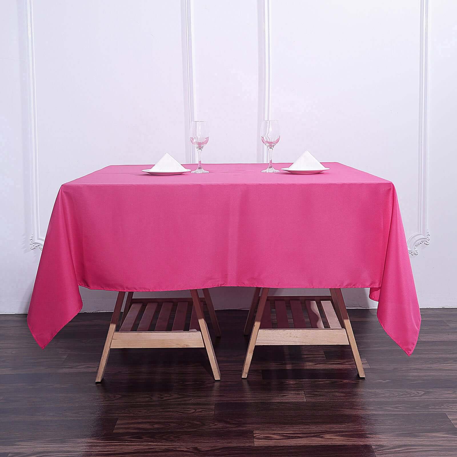 Polyester Square 70x70 Tablecloth Fuchsia - Wrinkle-Resistant & Durable Table Cover