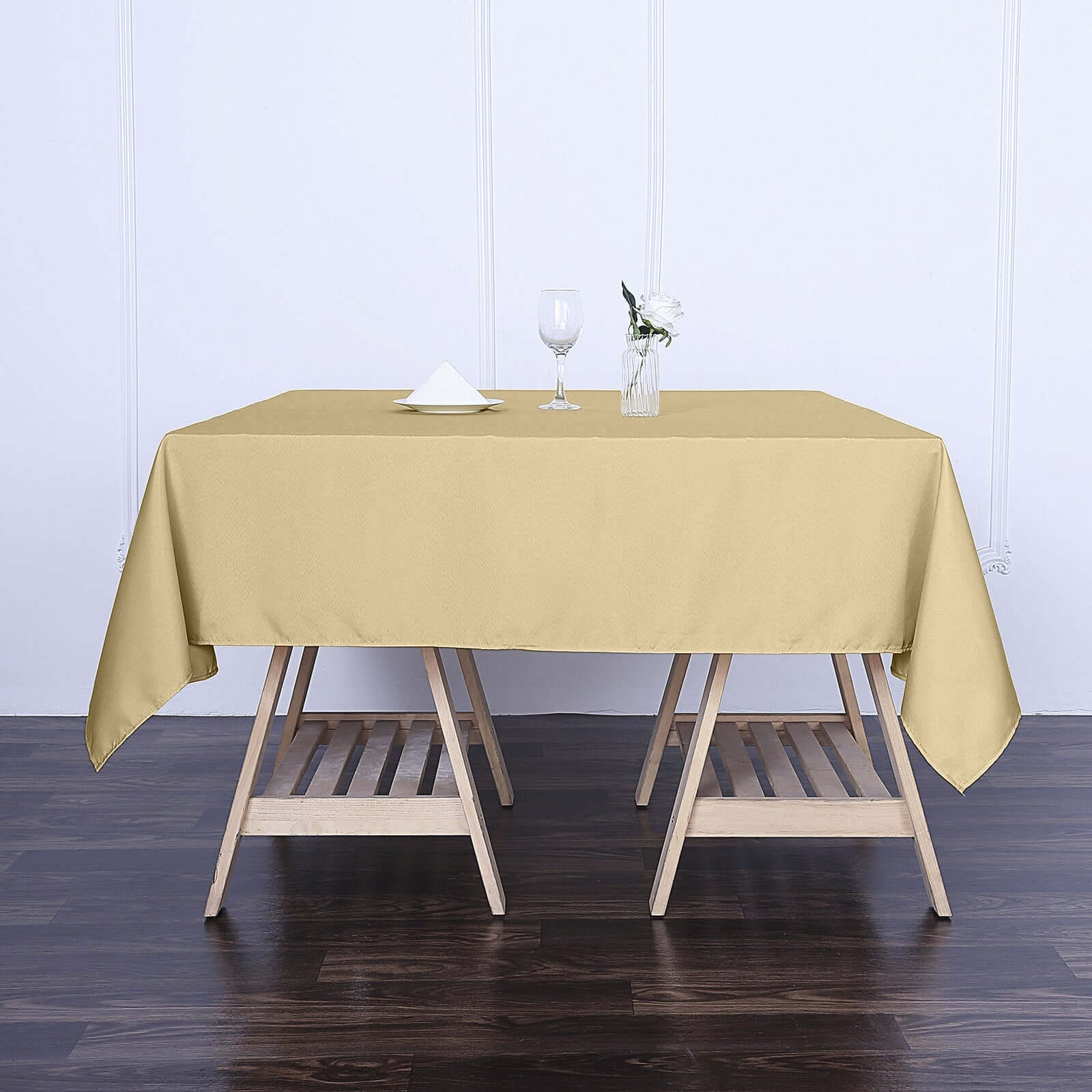 Polyester Square 70x70 Tablecloth Champagne - Wrinkle-Resistant & Durable Table Cover