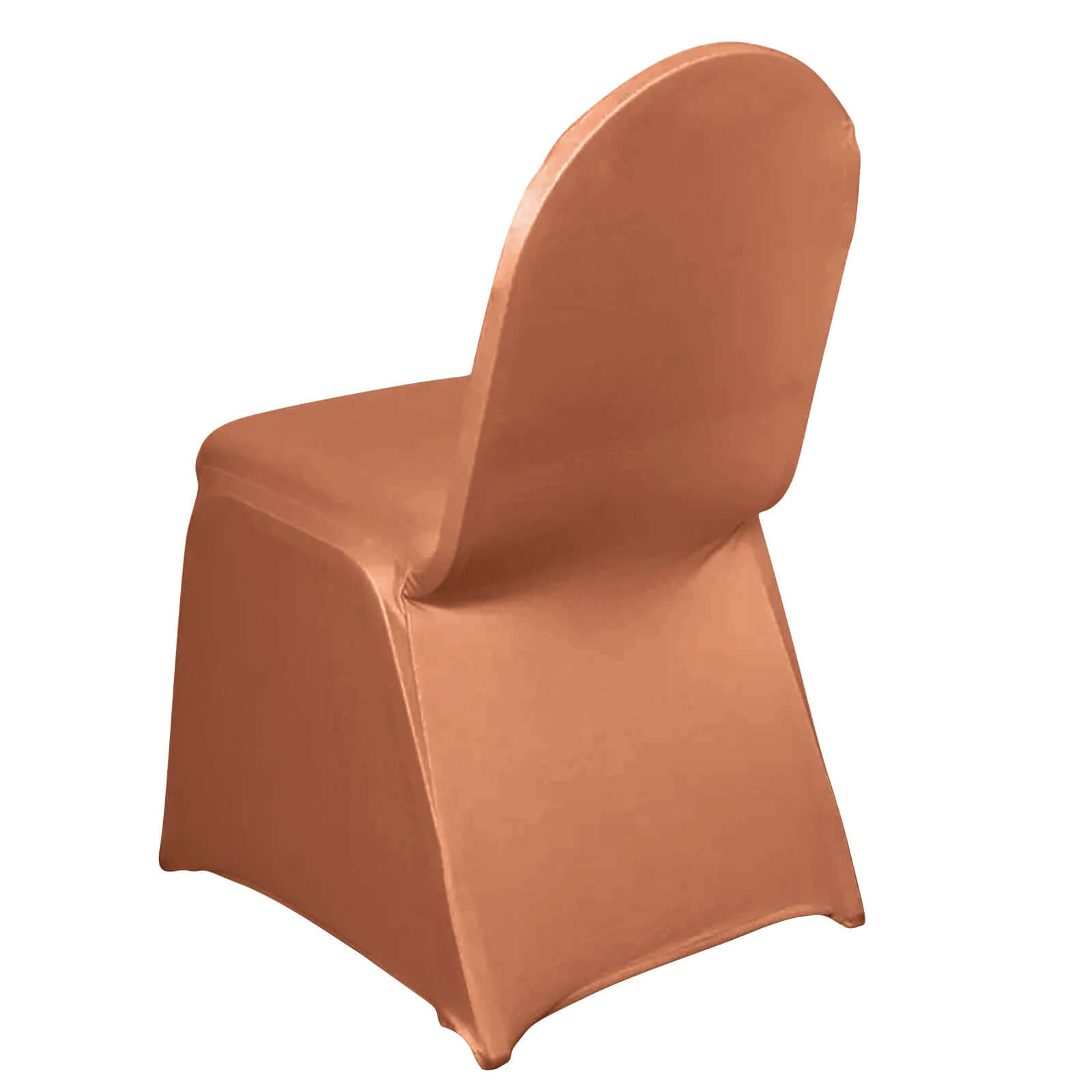 Spandex Chair Cover for Banquet Chairs Terracotta (Rust) - Stretch 160GSM Fabric with Slip-On Slipcover