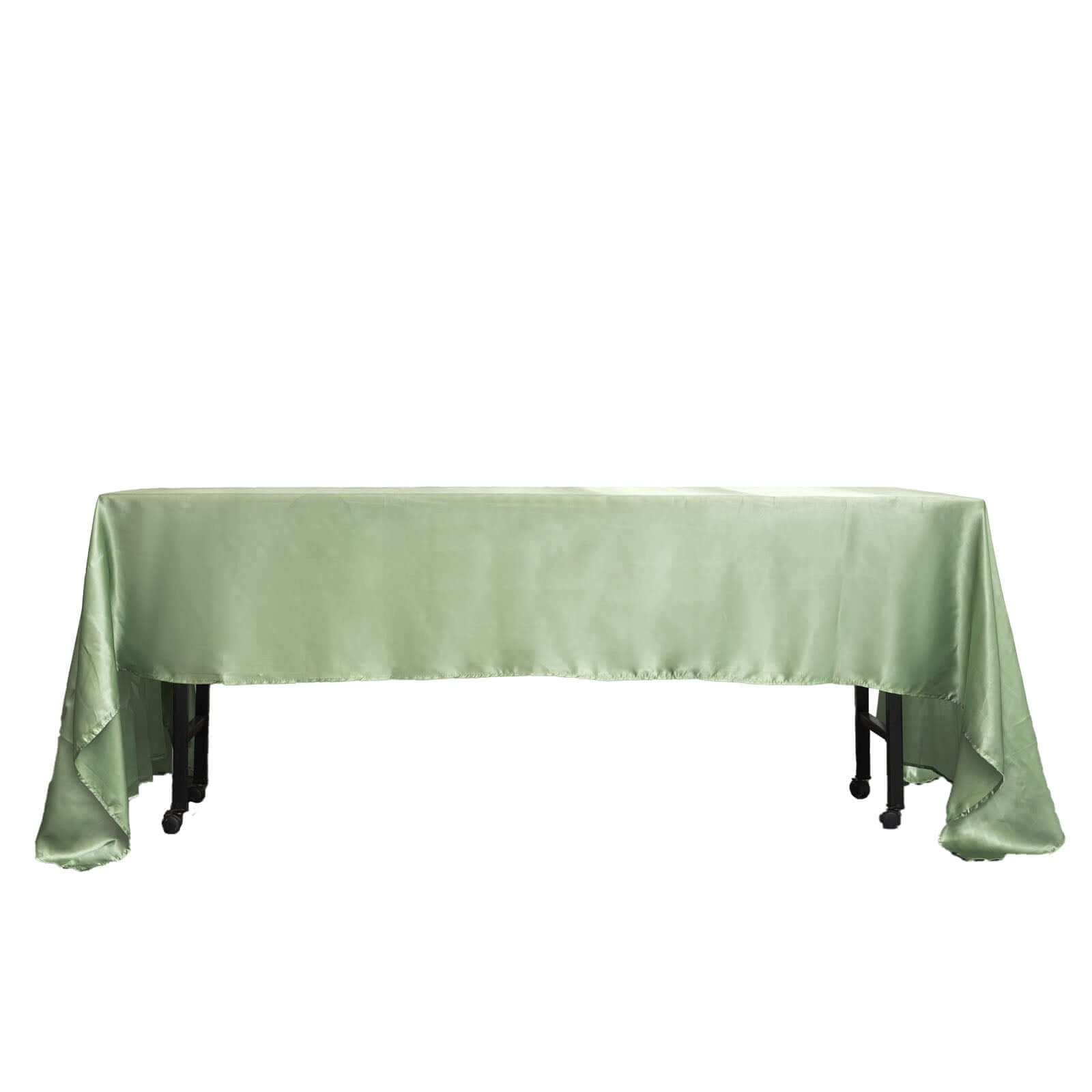 Satin Rectangular 60x126 Tablecloth Sage Green - Smooth and Lustrous Table Cover