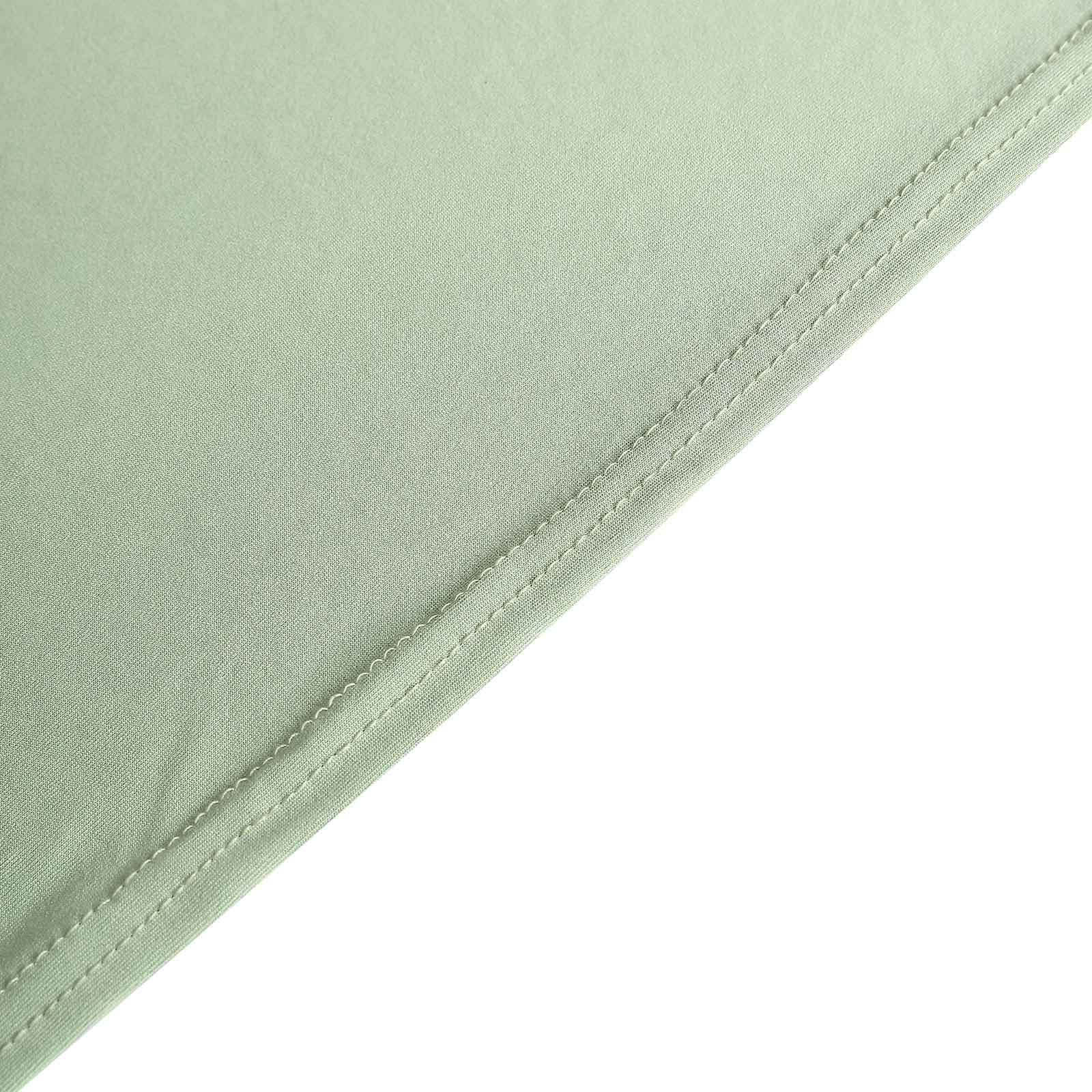 Stretch Spandex 6ft Rectangle Tablecloth Sage Green - Durable Form-Fitting Table Cover