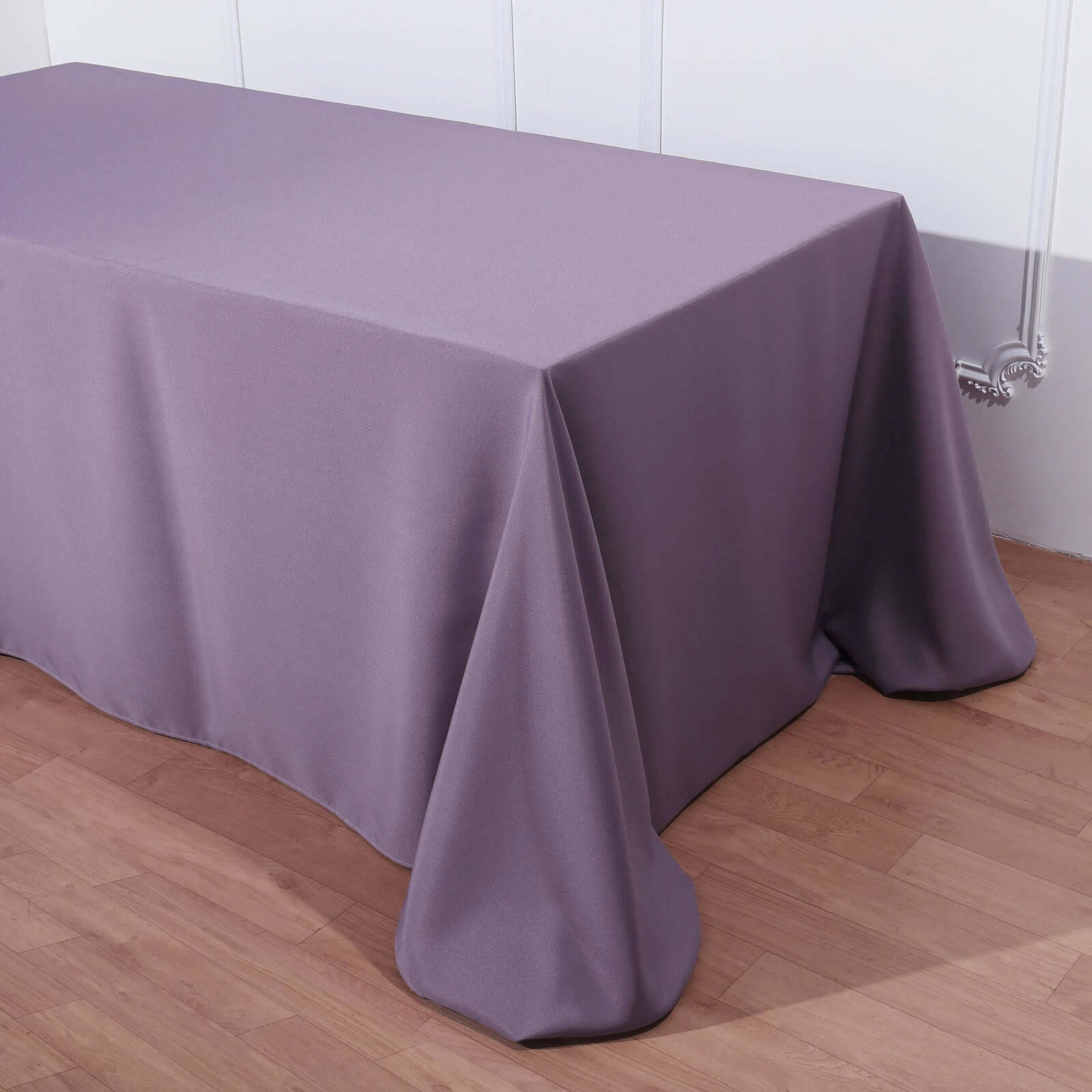 Polyester 90x132 Rectangle Tablecloth Violet Amethyst - Seamless Wrinkle-Resistant Table Cover