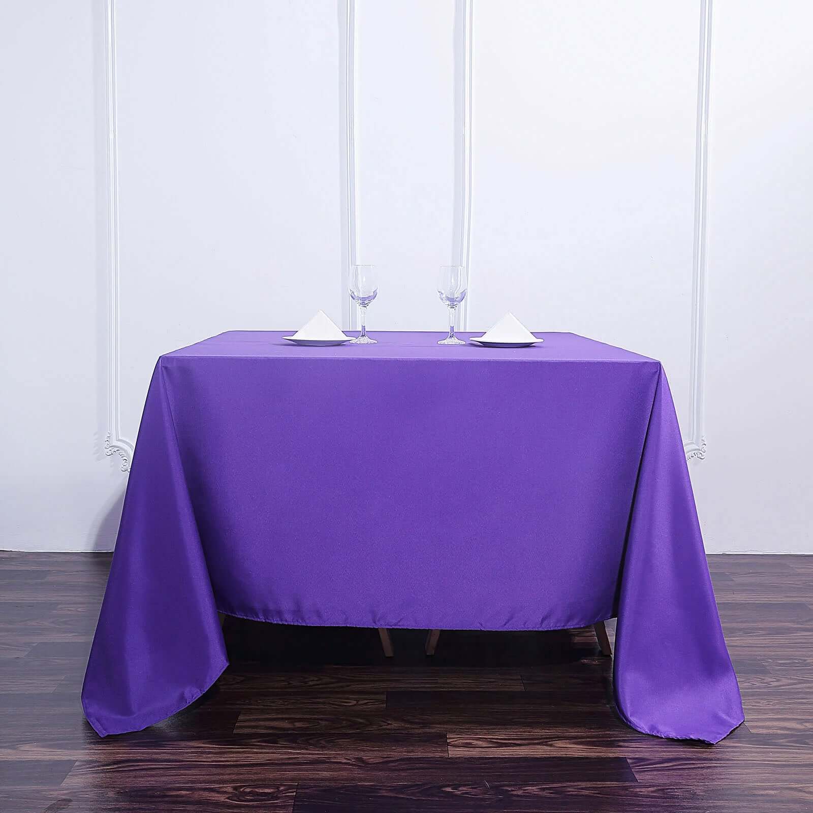 Polyester Square 90x90 Tablecloth Purple - Wrinkle-Resistant & Durable Table Cover