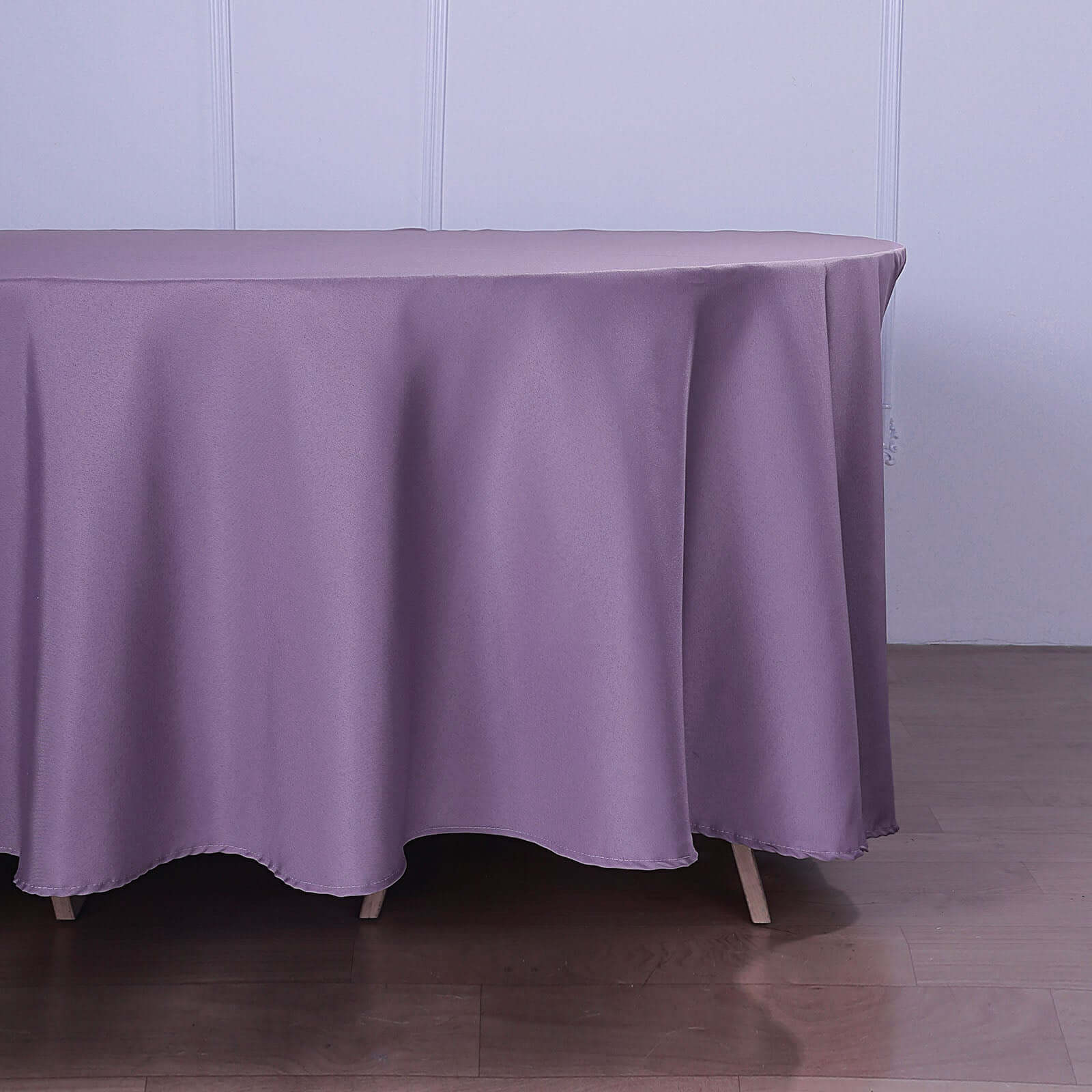 Polyester 120 Round Tablecloth Violet Amethyst - Seamless Wrinkle-Resistant Table Cover