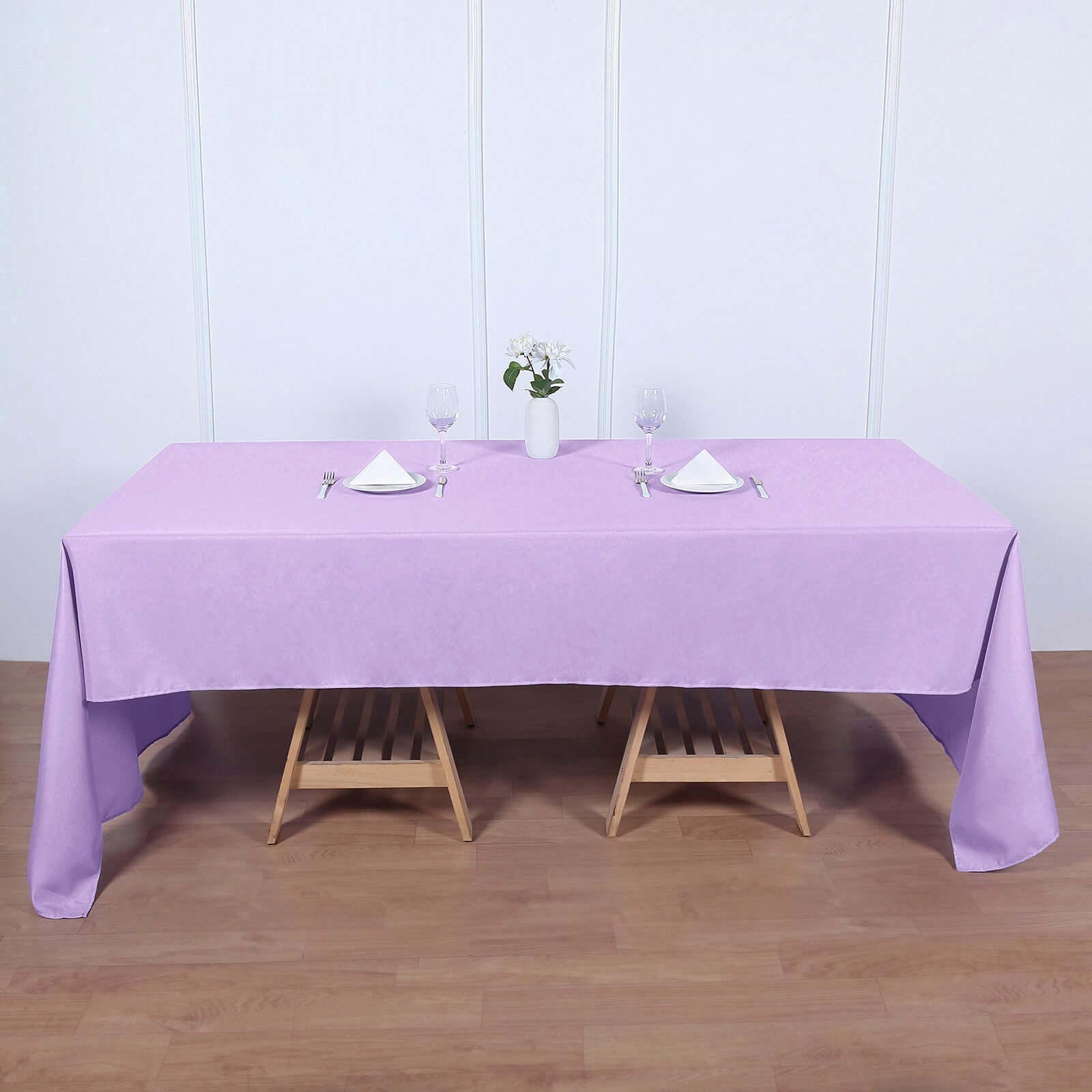 Polyester 60x126 Rectangle Tablecloth Lavender Lilac - Wrinkle-Resistant Table Cover