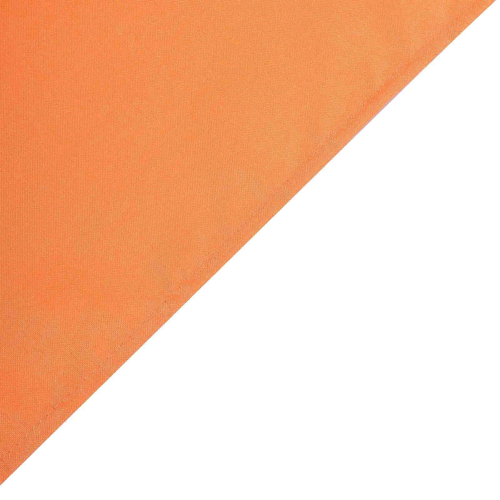 Polyester 90x90 Table Overlay Square Tablecloth Orange - Wrinkle-Resistant & Durable Table Cover