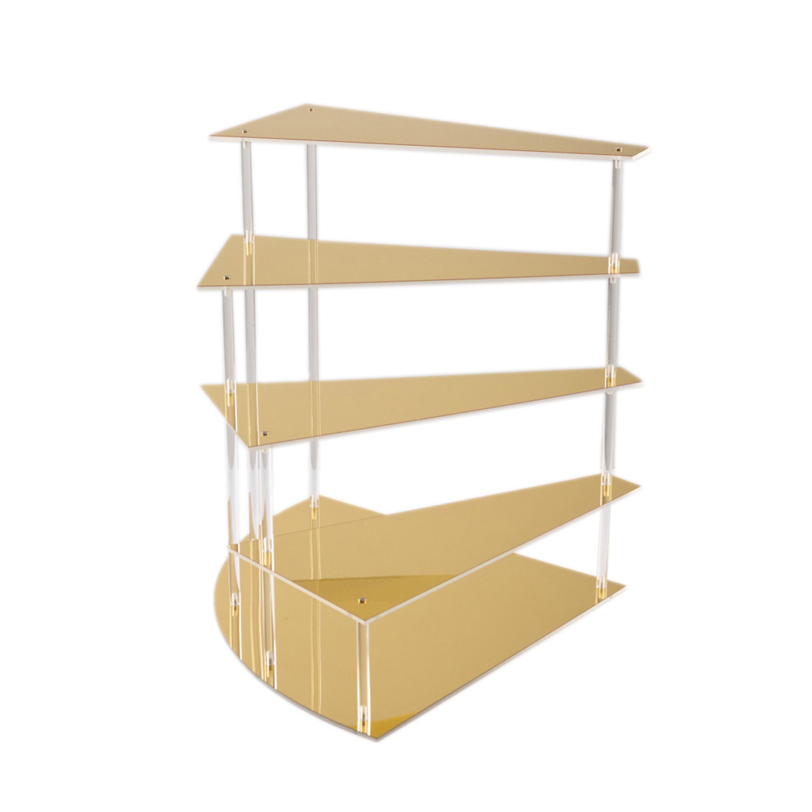 4-Tier Acrylic Cupcake Display Stand Gold Spiral Stairway Design - Stylish Reusable Multi Level Serving Tray Organizer Shelf Riser for Dessert Perfume Retail Jewelry & Collectibles 17
