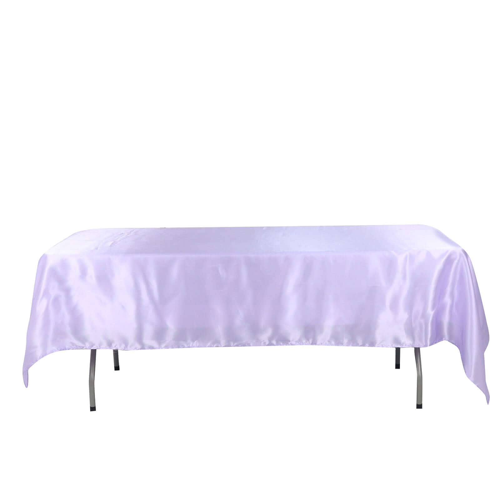 Satin Rectangular 60x102 Tablecloth Lavender Lilac - Smooth and Lustrous Table Cover