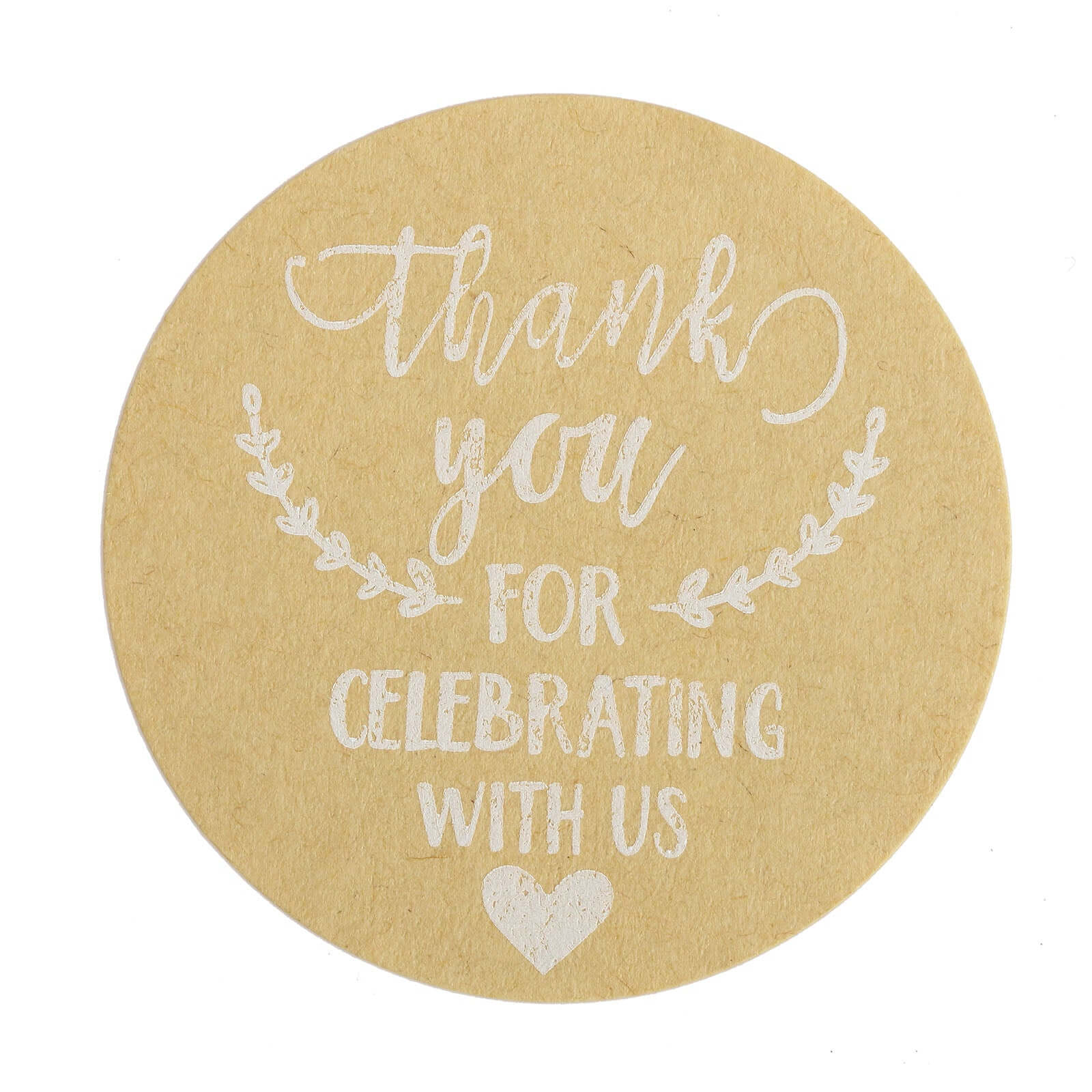 500Pcs 1.5 Thank You for celebrating with Us Stickers Roll, Labels for Envelops Seal and Wedding Favors - Round