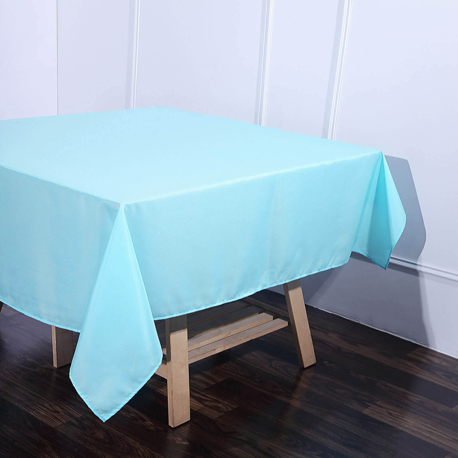 Polyester Square 70x70 Tablecloth Light Blue - Wrinkle-Resistant & Durable Table Cover