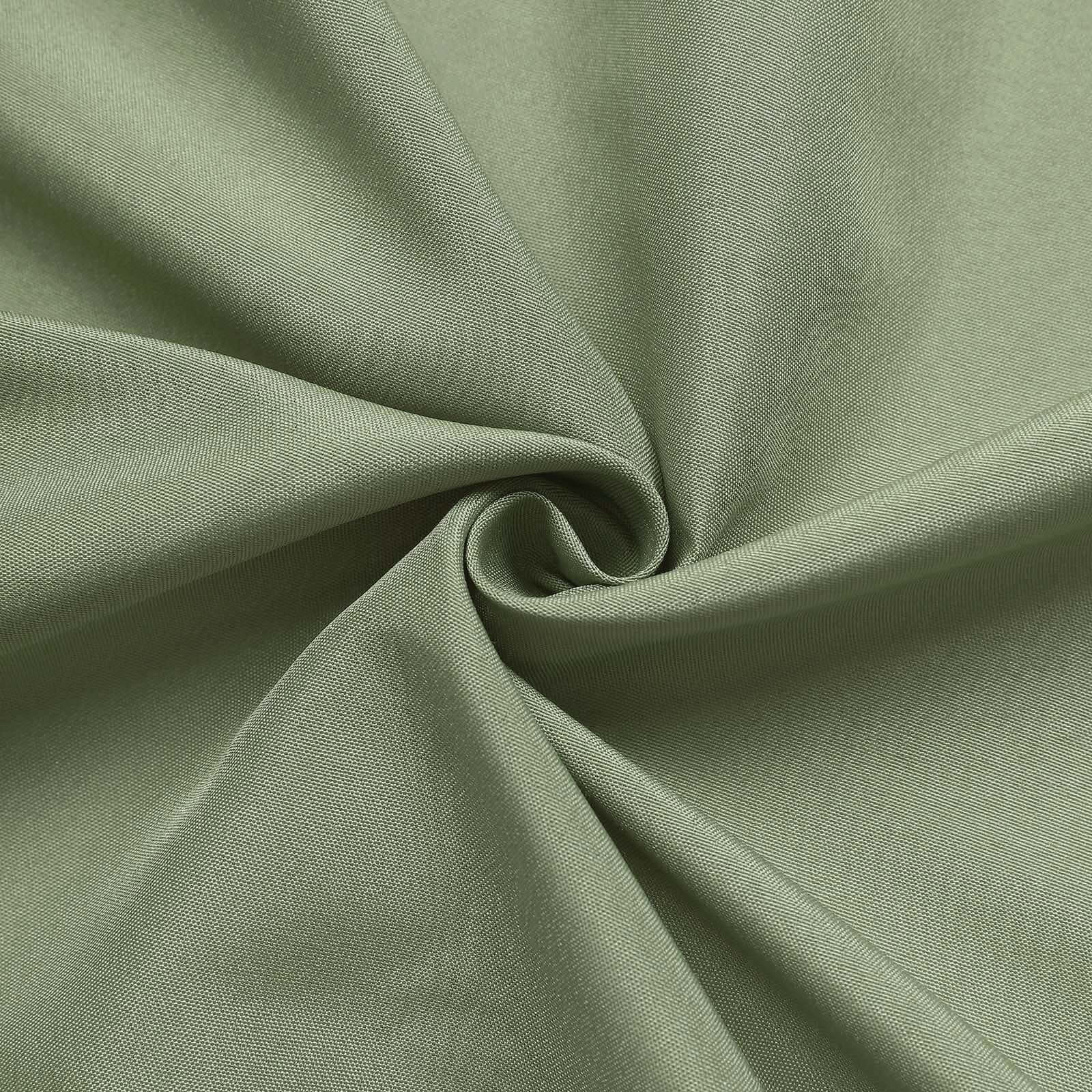 2 Pack Dusty Sage Green Polyester Event Curtain Drapes, 10ftx8ft Backdrop Event Panels With Rod Pockets 130 GSM