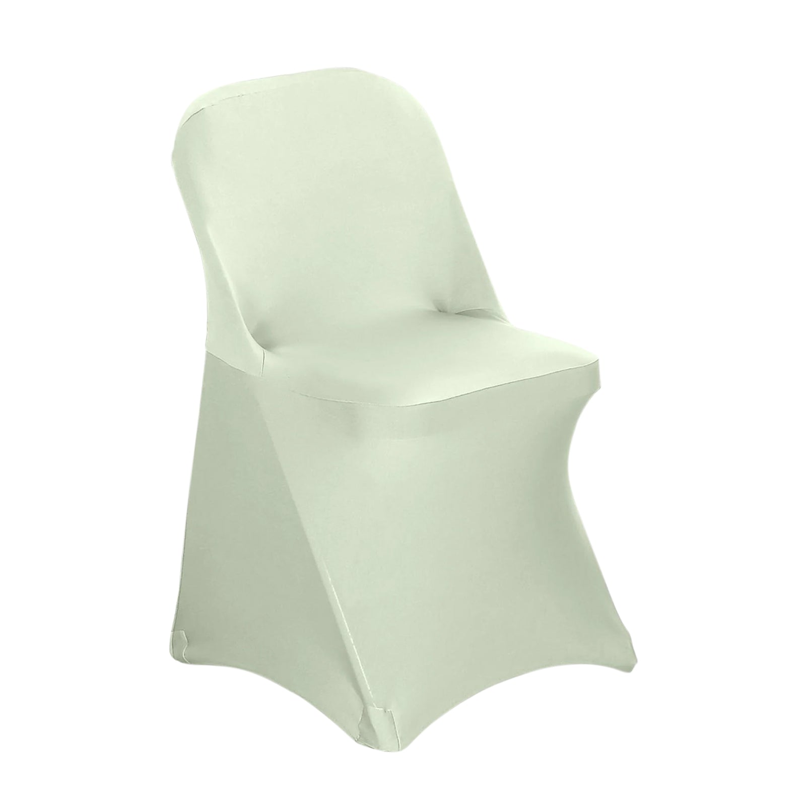 10 Pack Stretch Spandex Chair Covers Sage Green for Folding Chairs - Durable 160GSM Fitted Slipcovers