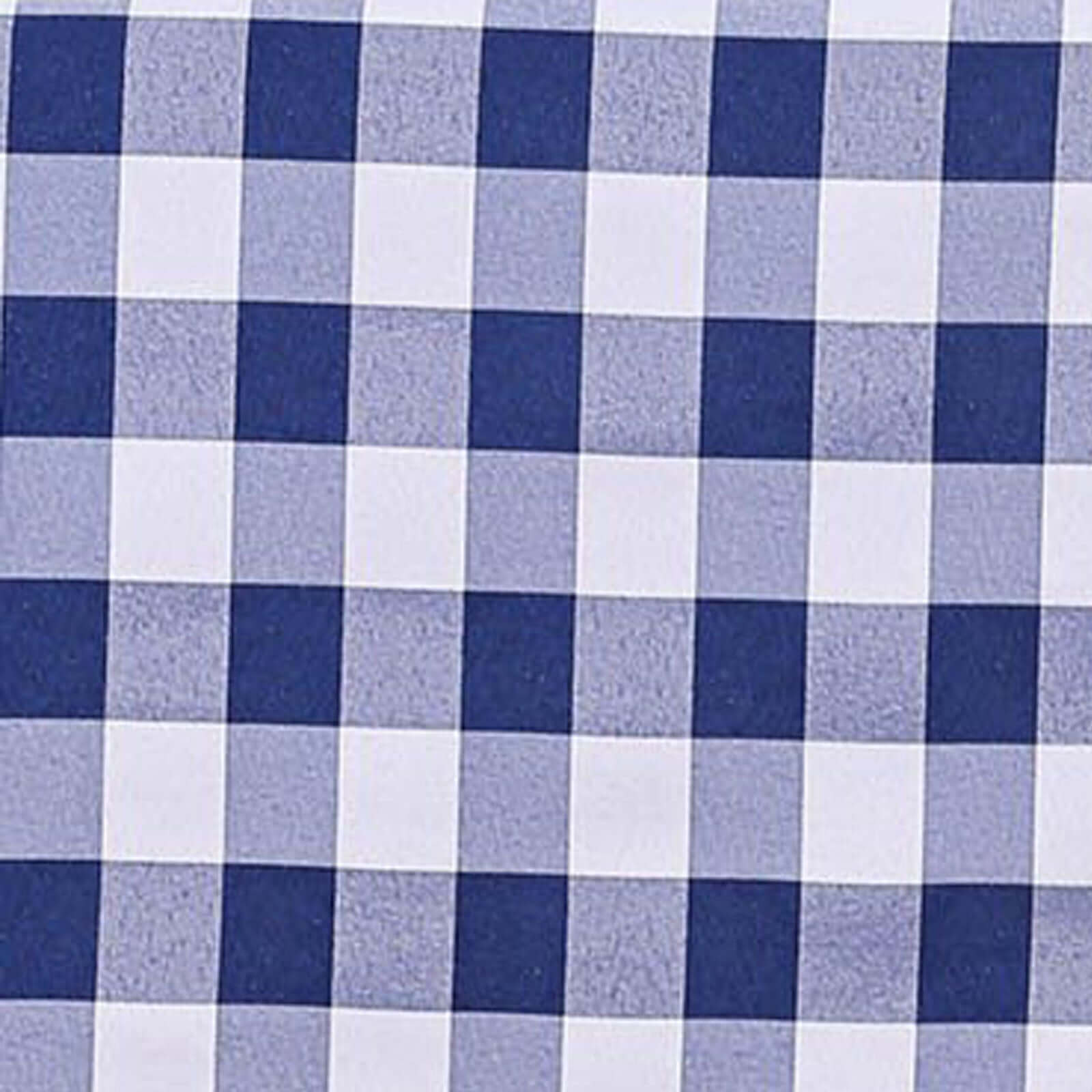 5 Pack Polyester Chair Sashes Navy Blue/White Buffalo Plaid - Durable & Reusable Chair Bows 6x108