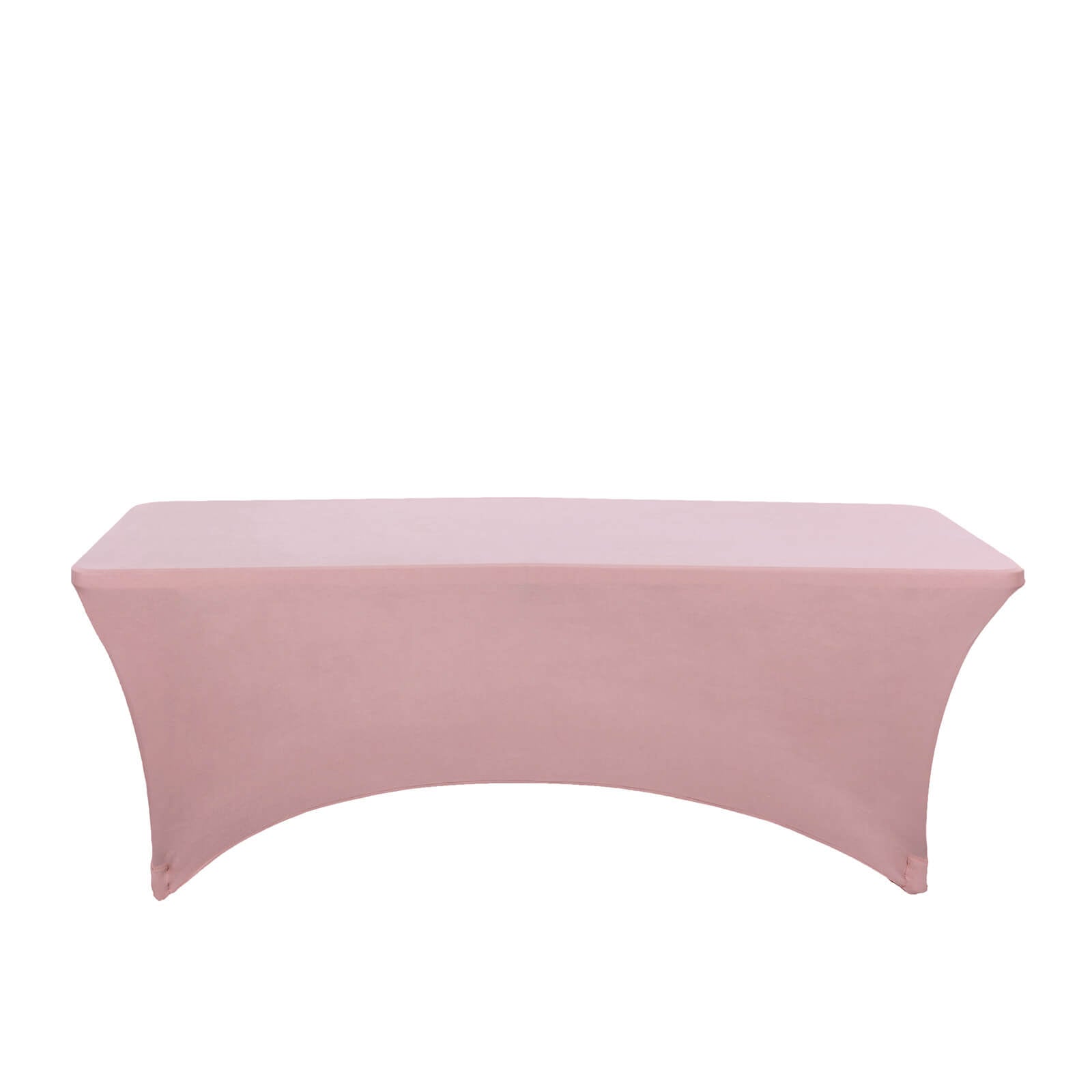 Stretch Spandex 96x30 Rectangle Table Cover Dusty Rose - Durable Form-Fitting Tablecloth