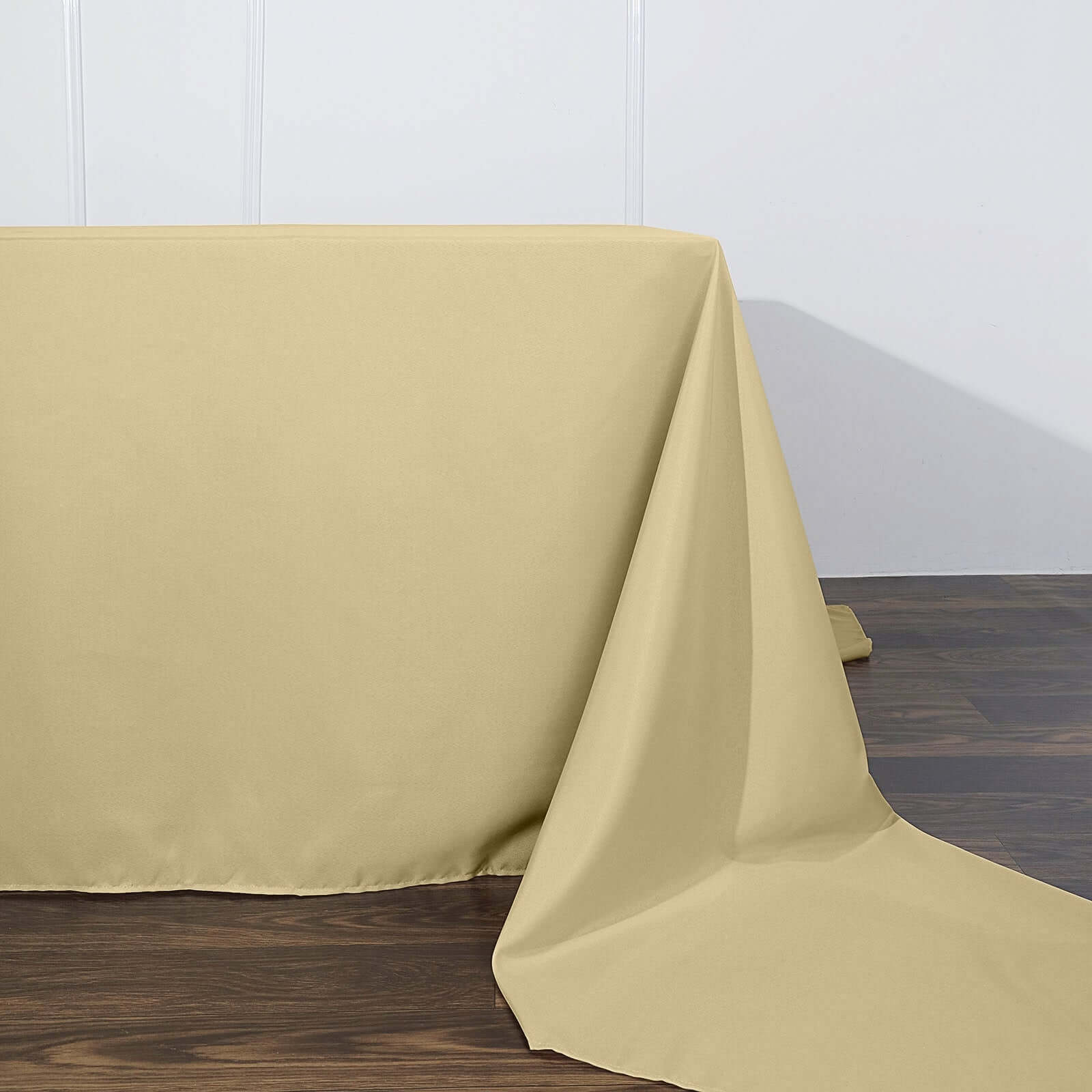 Polyester 90x156 Rectangle Tablecloth Champagne - Seamless Wrinkle-Resistant Table Cover