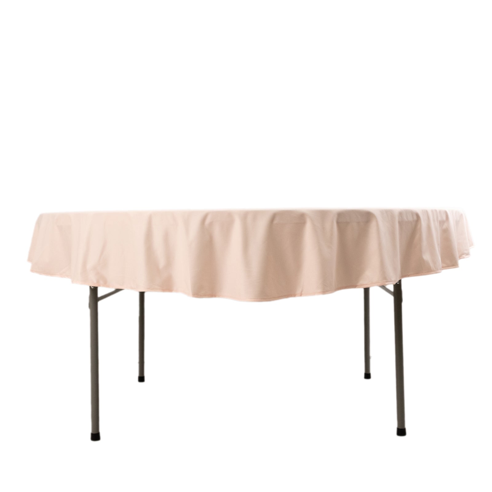 Premium Scuba Round 70 Tablecloth Blush - Wrinkle Free & Stain Resistant Table Cover
